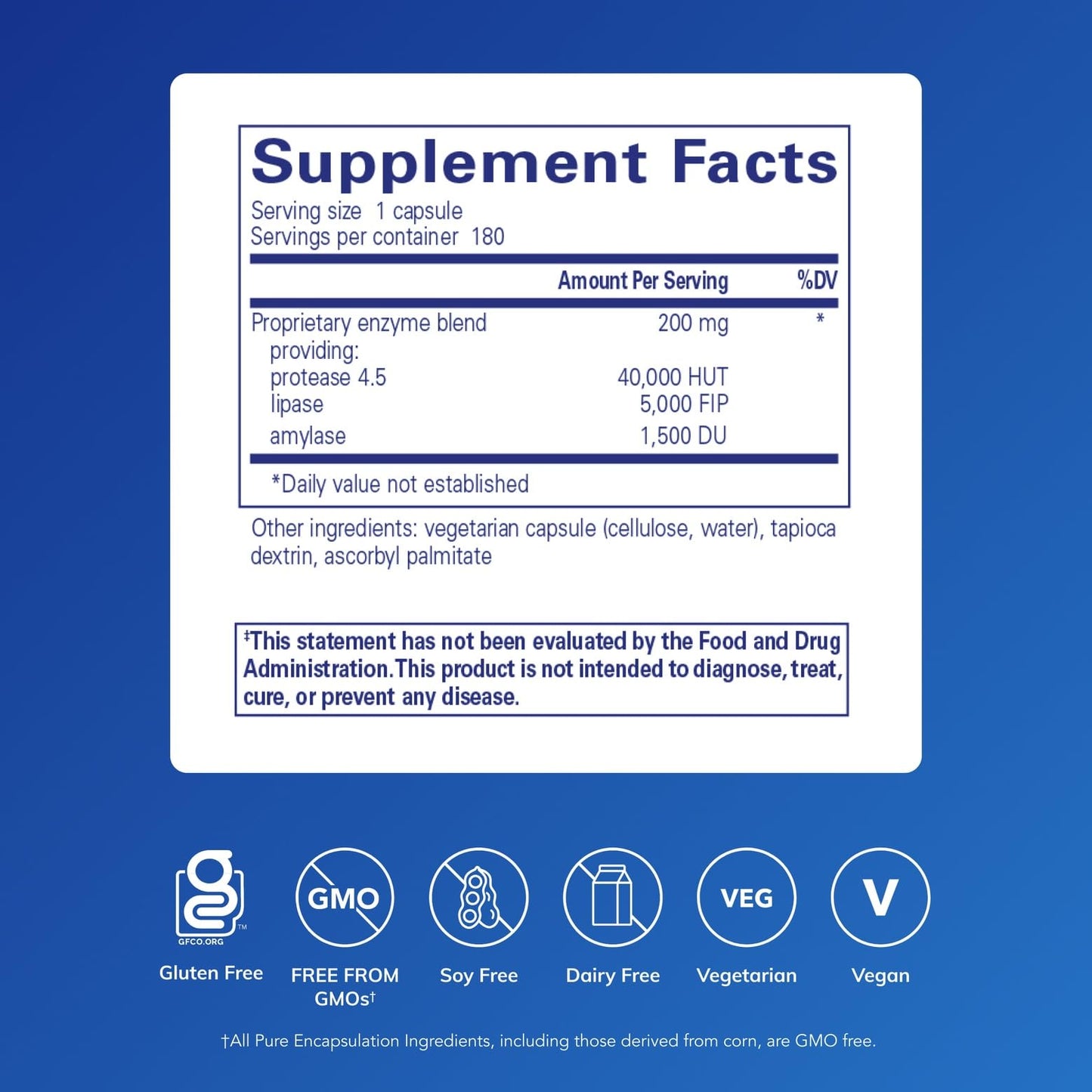 Pancreatic VegEnzymes 180 VegiCaps