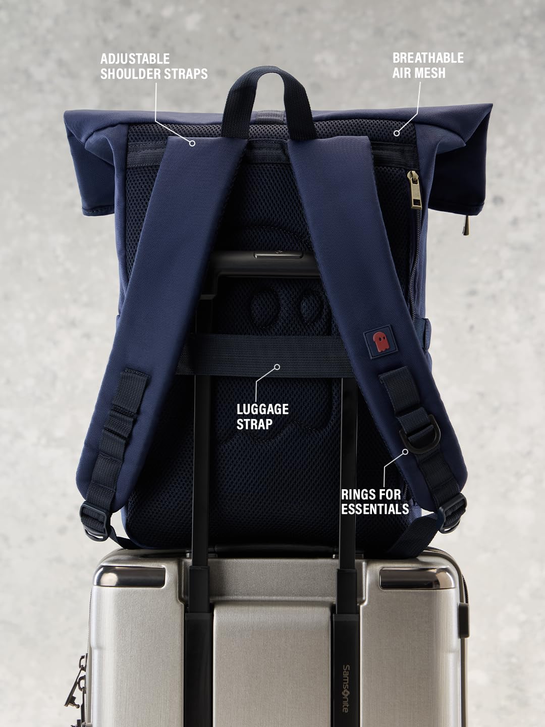 The Souled Store Jujutsu Kaisen: Curse Breaker Backpack | JJK Anime Expandable Roll Top Laptop Backpack 15" Water Resistant Polyester Unisex Travel College Office Bag