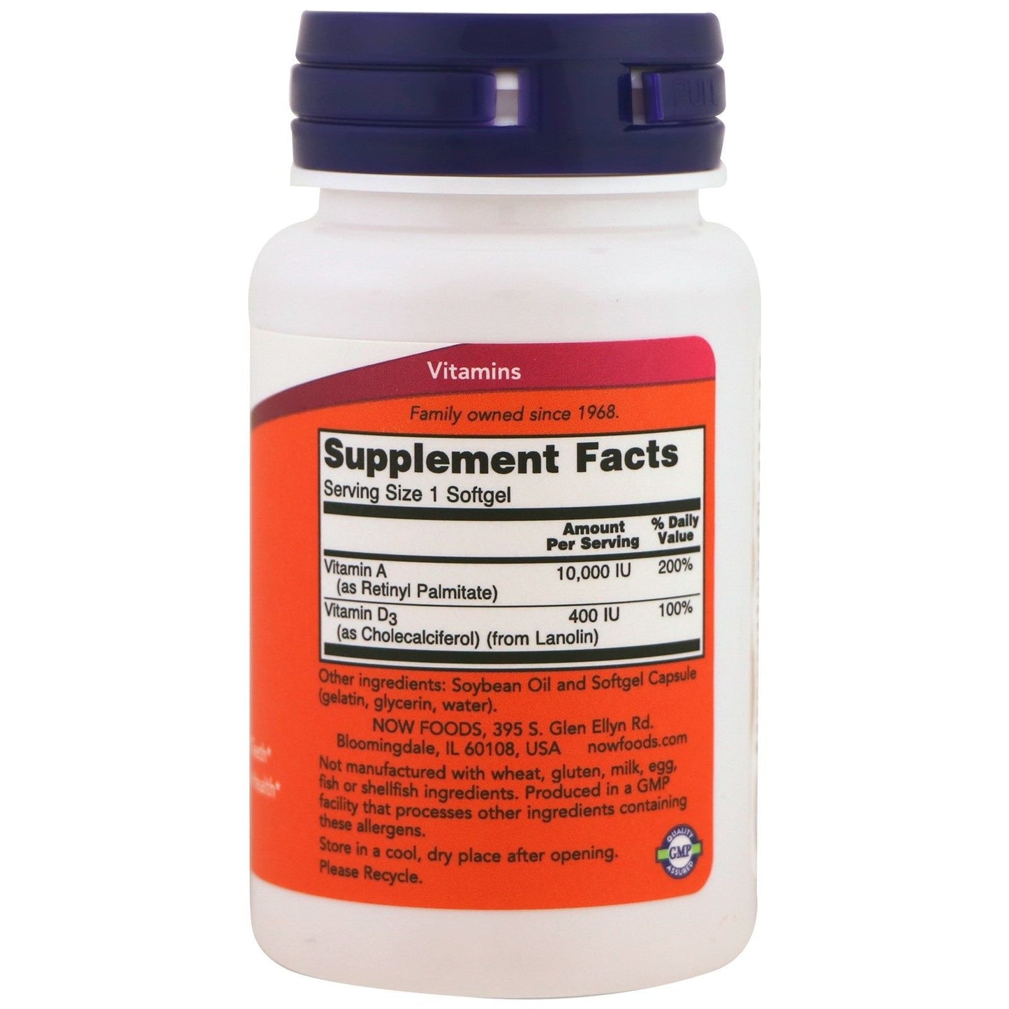 Now Foods, A&D Essential Nutrition,10,000/400 IU 100 Softgels, NOW-0035- image 3
