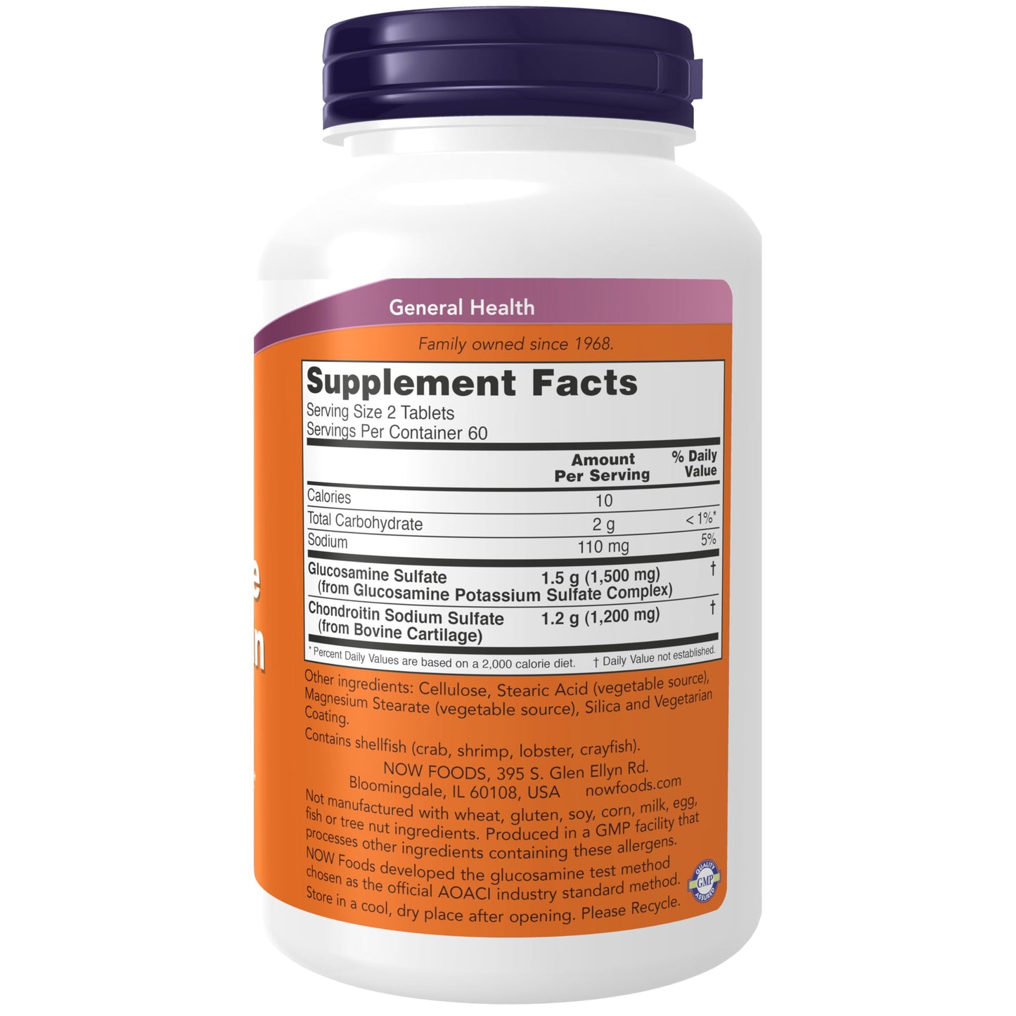 NOW Foods Glucosamine and Chondroitin Extra Strength, 120 Tablets- image 7