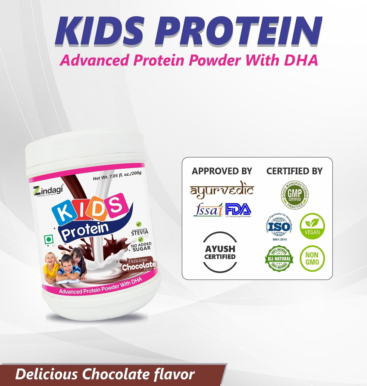 Zindagi Protein Powder For Kids - Champ Protein Powder - Sugar Free Nutritional Drink (200 Gm)