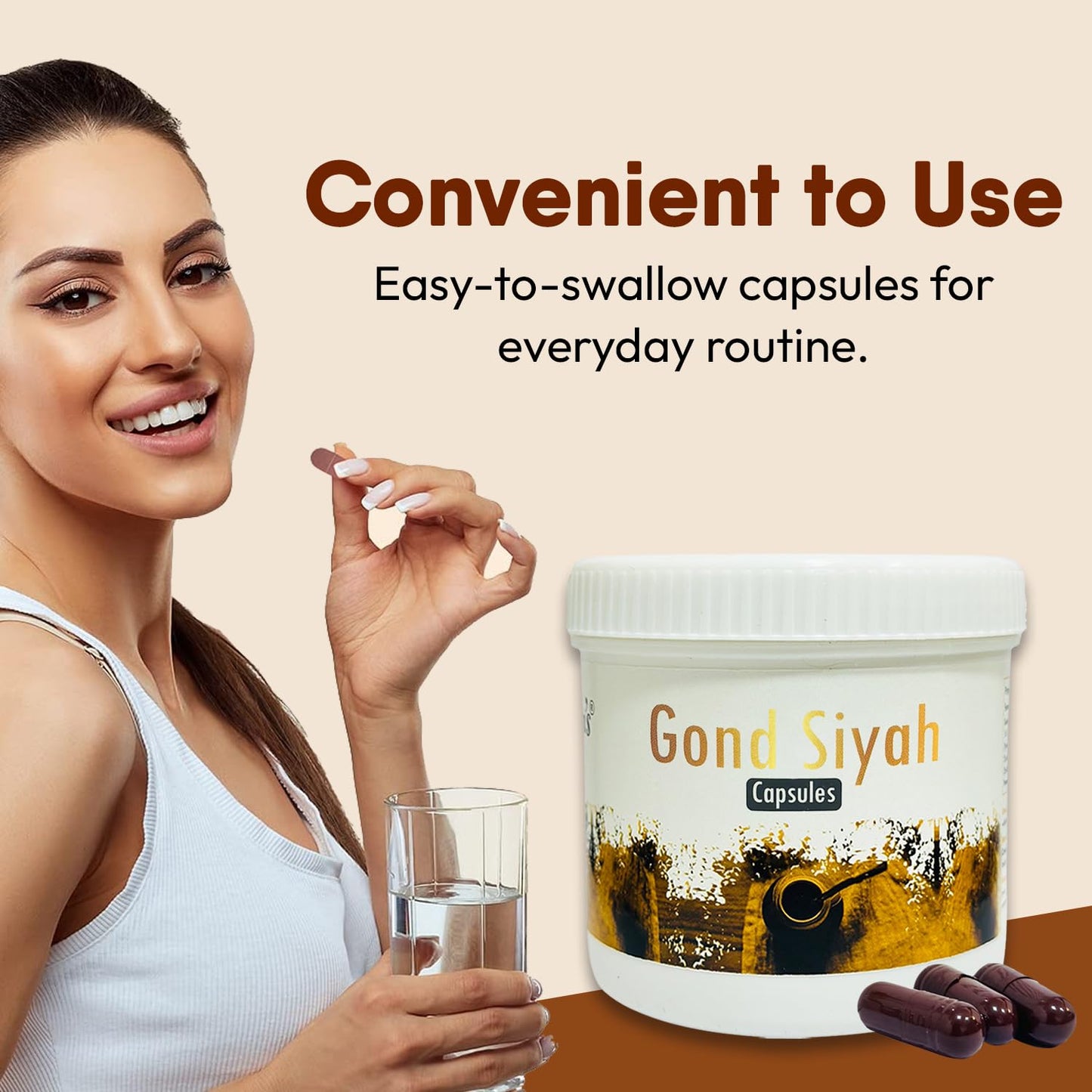 Hakim Suleman's Gond Moringa and Gond Siyah Capsule Combo Pack | Herbal Wellness Duo | Daily Use Value Combo