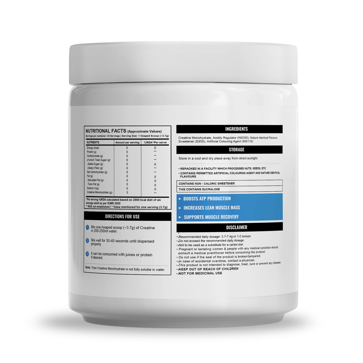 Wellcore - Pure Micronised Creatine Monohydrate (Tropical Tango, 33 Ser- image 6