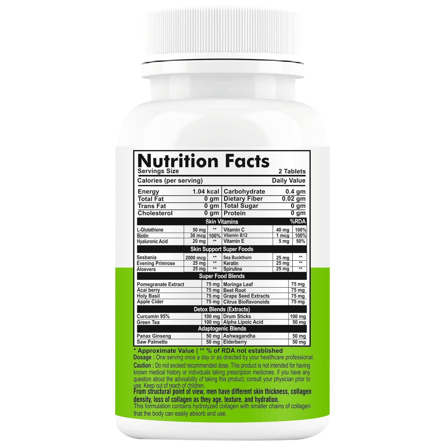 HERBAGENIX Collagen Supplements For Men, Biotin, Hyaluronic Acid Supple- image 7