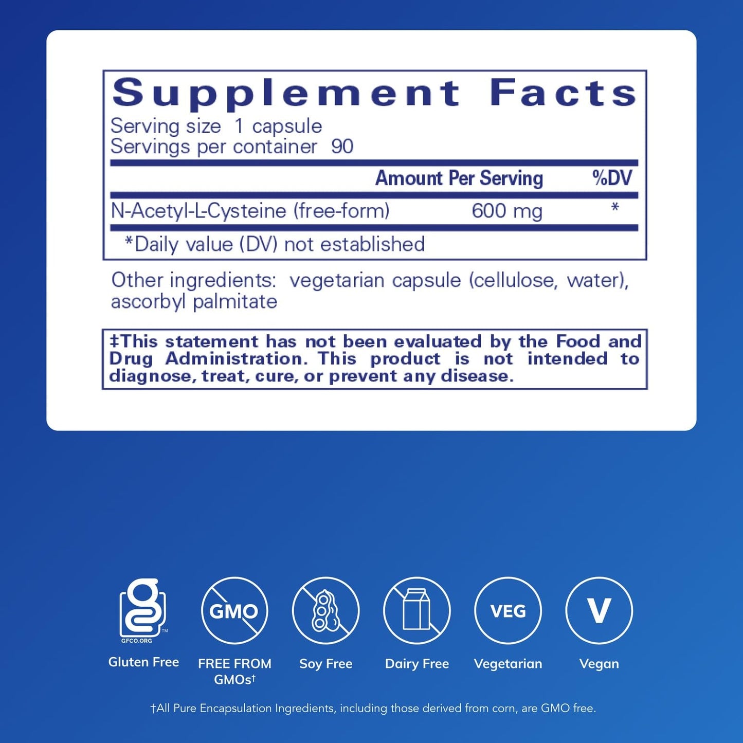 Pure Encapsulations NAC 600 mg 90 caps