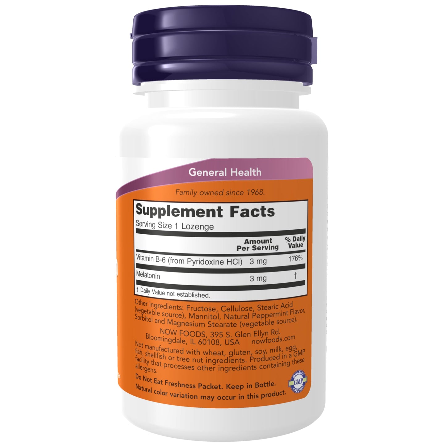 Now Foods Melatonin 3 mg Chewable - 180 Lozenges- image 7