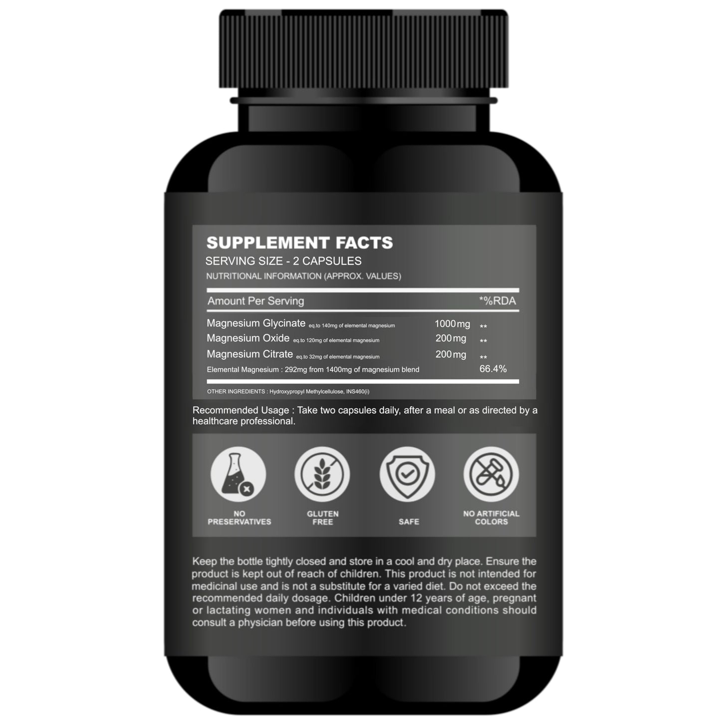 Forest Harvest Magnesium Complex | Magnesium Glycinate, Citrate & Oxide Blend | Supports Muscle, Nerve & Energy Function | 120 Veg Capsules | WHO-GMP, HACCP & ISO Certified