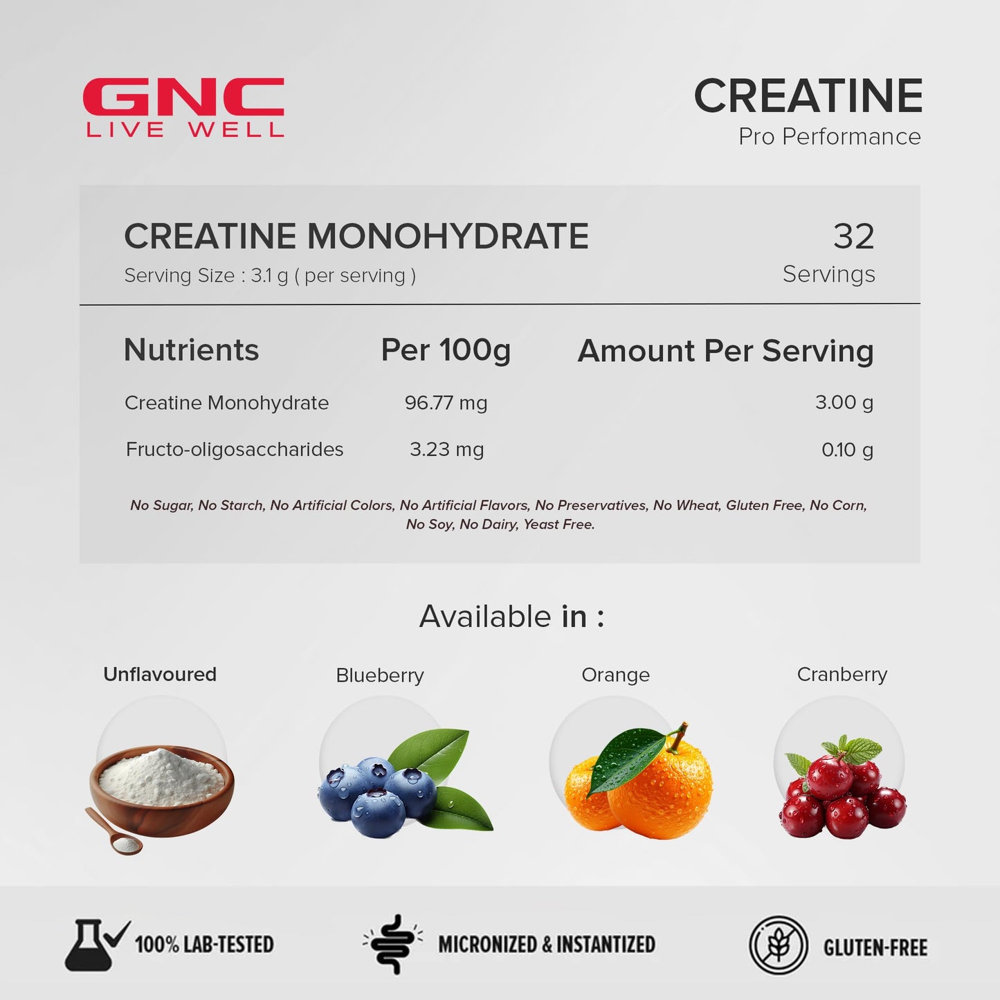 GNC Pro Performance Creatine Monohydrate - 3000mg Creatine Per Scoop |- image 9
