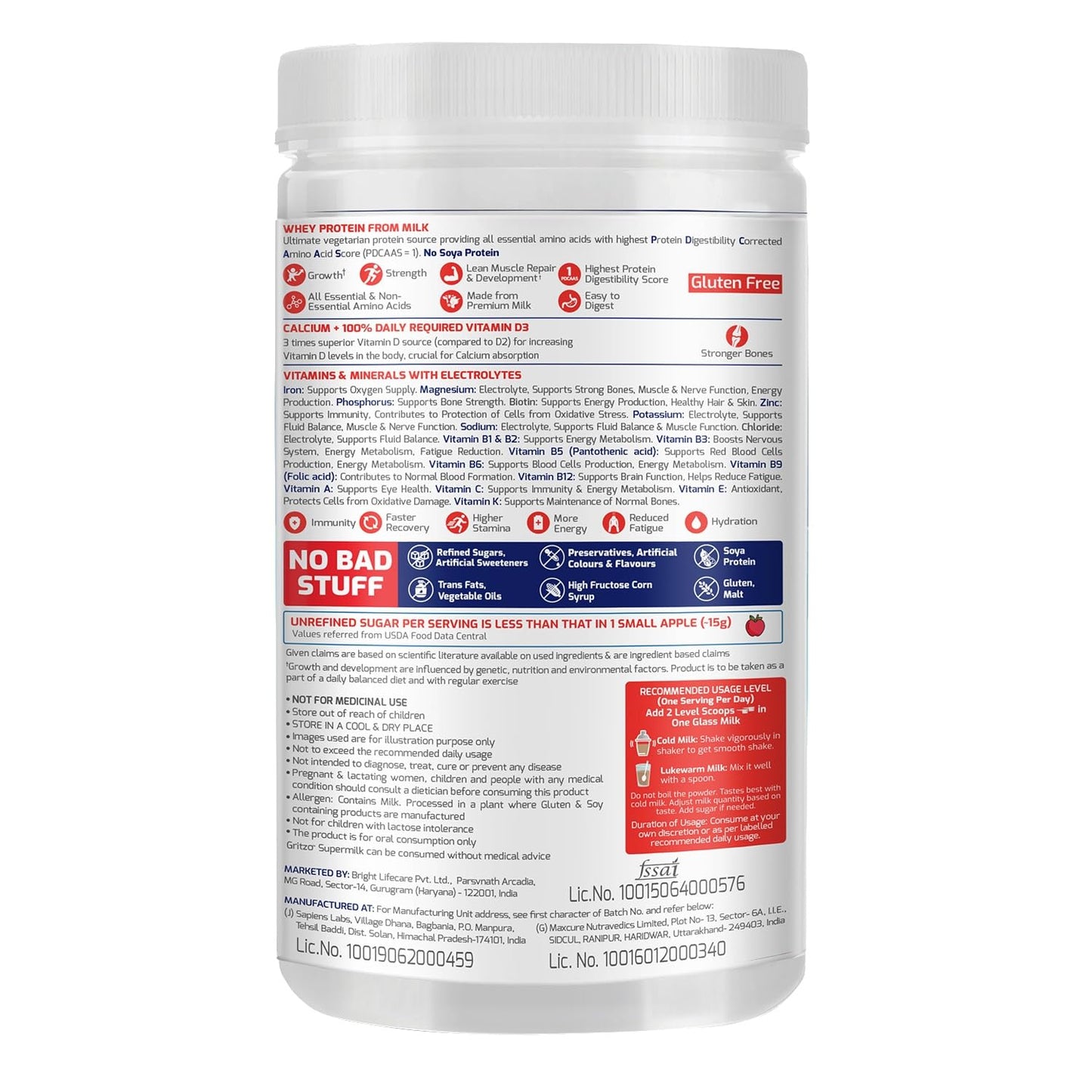 Gritzo SuperMilk 13+y (Teen Athletes), Health Drink for Kids, High Prot- image 9