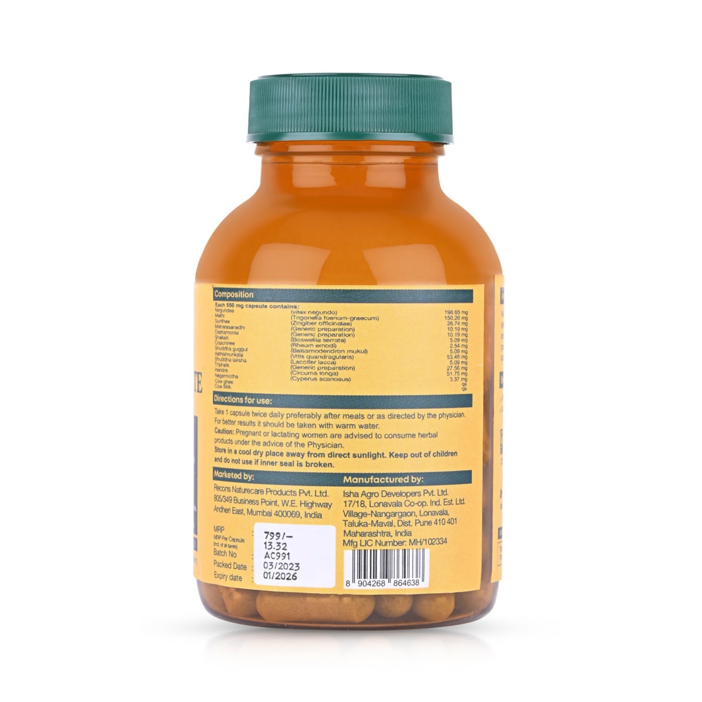 Arka Botanicals Arthron Forte - 60 Veg Capsules- image 7