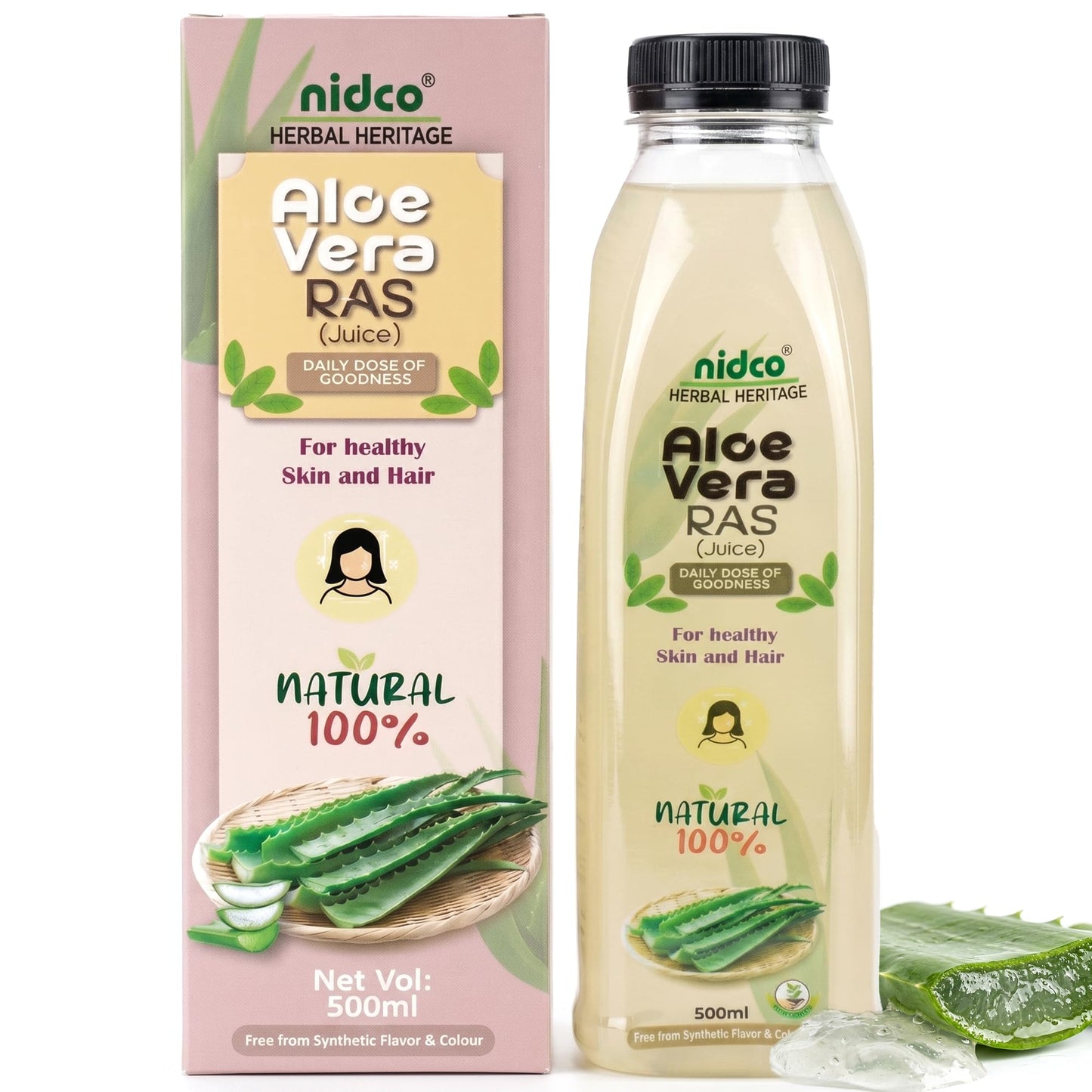 NIDCO Herbal Heritage Aloe Vera Juice with Pulp 500 ml