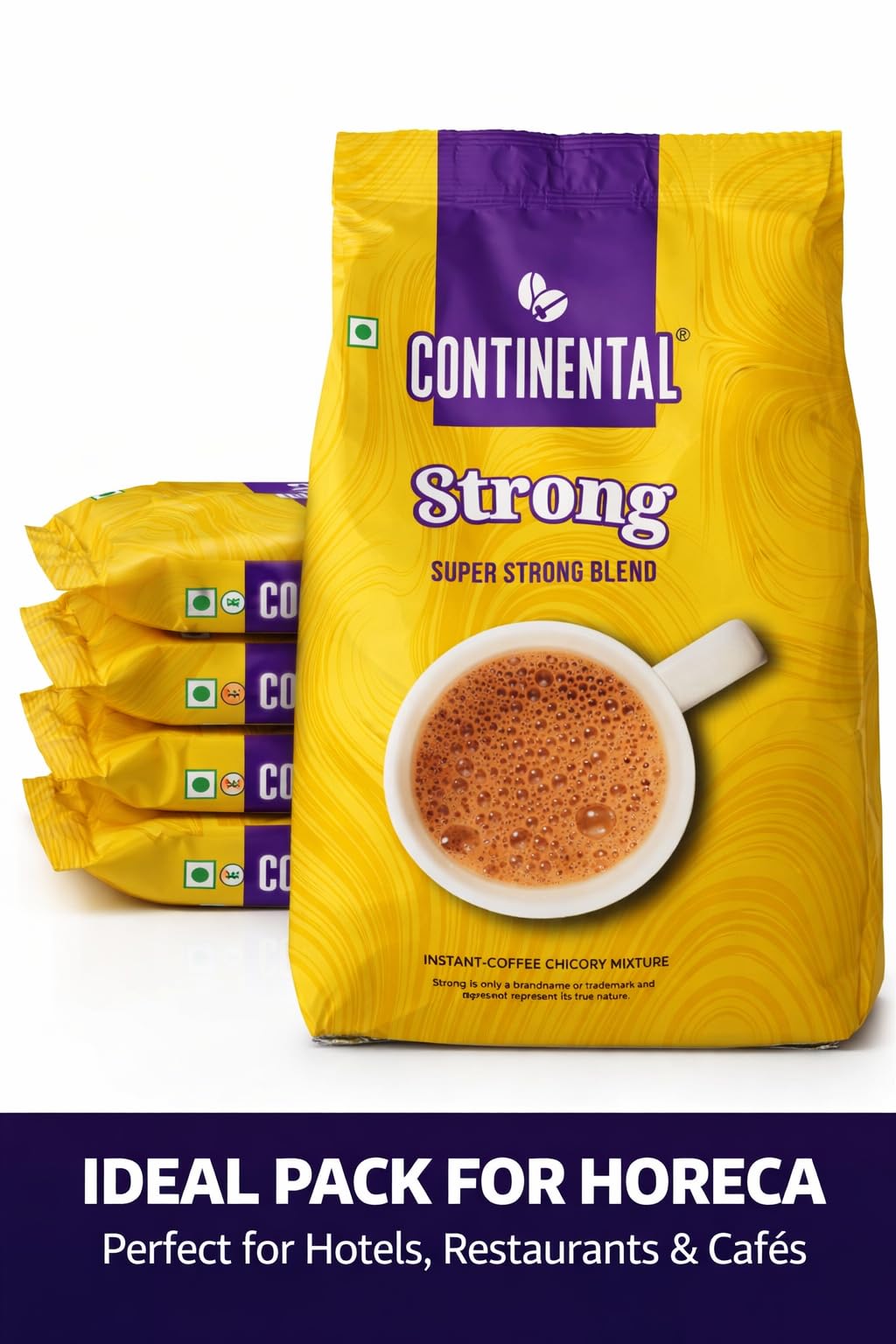 Continental Strong Instant Coffee Powder | 1 Kg Bag | Instant Coffee with Bold Flavor | Rich Aroma | Perfect for Espresso, Cappuccino, and Black Coffee Lovers | Makes Up To 1000 Cups