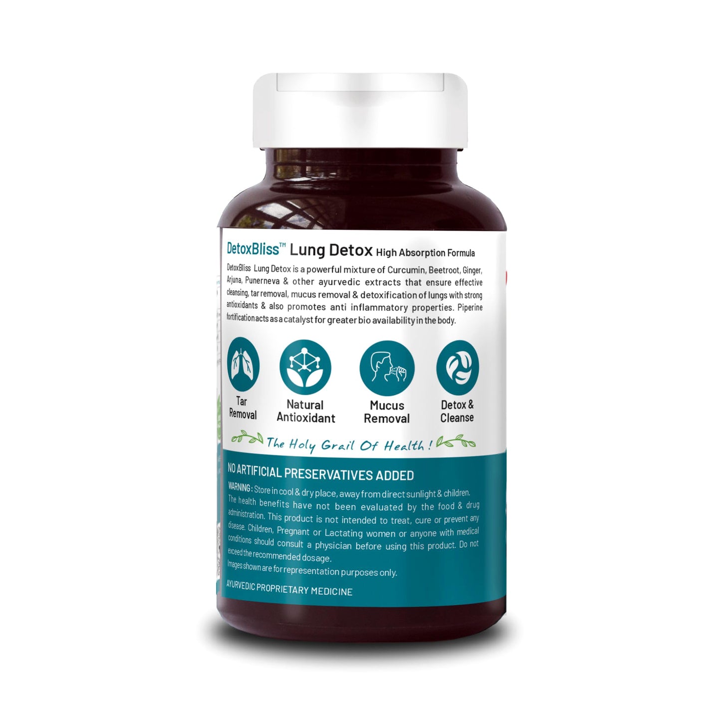 Bliss Welness Lung Detox,Curcumin Stinging Nettle Arjuna Vasaka Beetroo- image 8