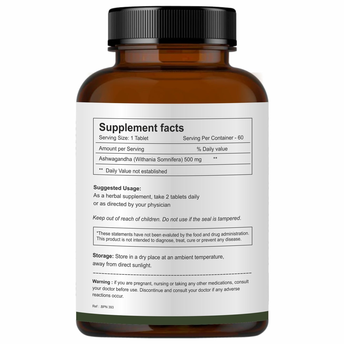 Herb Essential Ashwagandha 500Mg Tablet - 60 Count (Pack of 2)- image 9