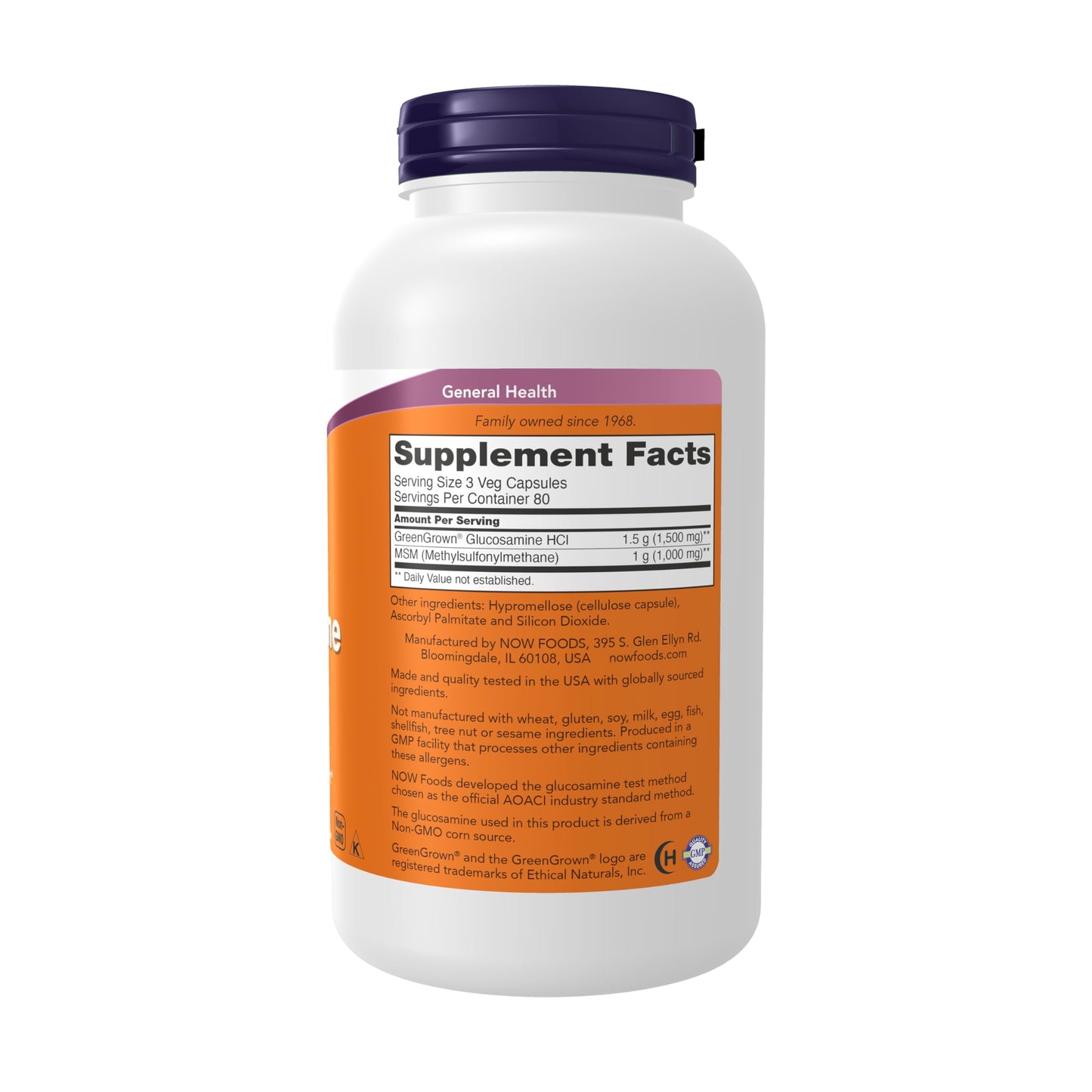 Now Foods Vegetarian Glucosamine And Msm Joint Health Capsules - 240 Ve- image 7