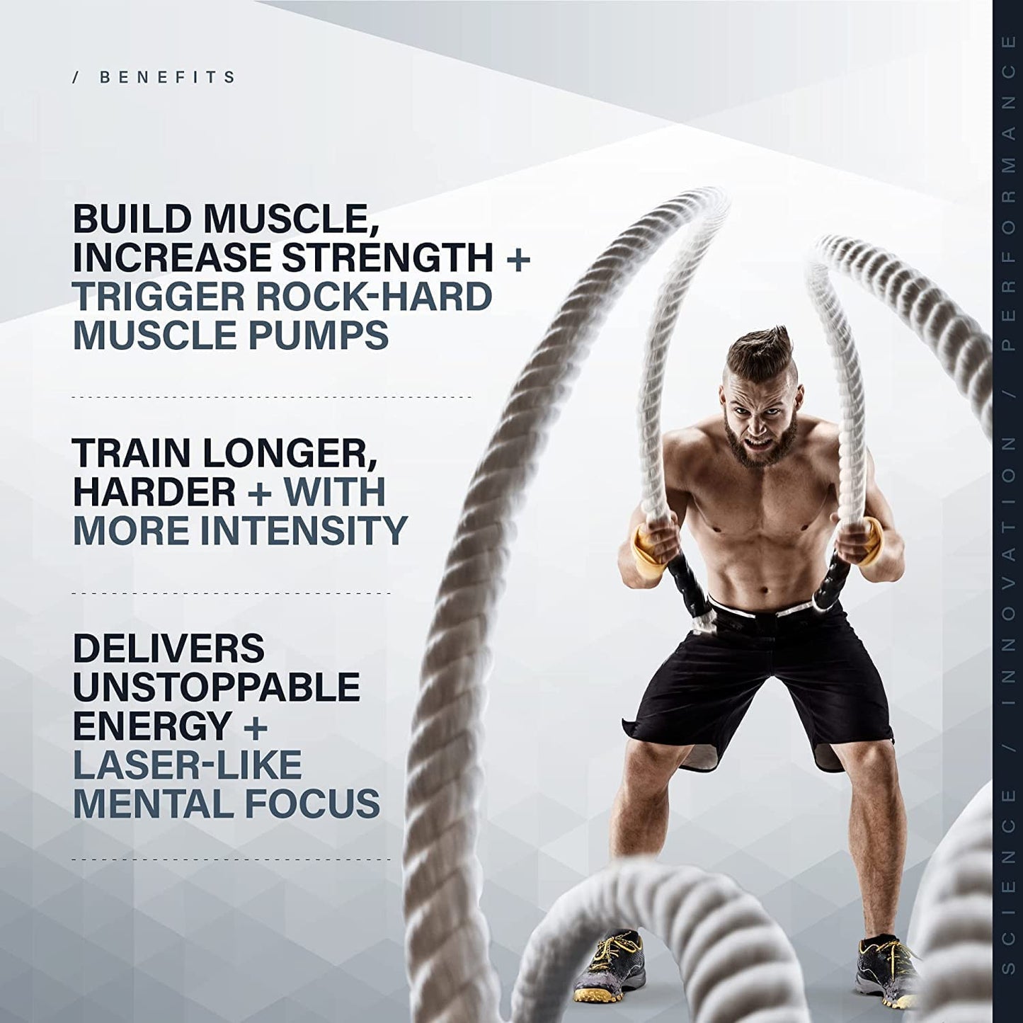 Muscle Elite Ultra Focus Pre-Workout with L-Arginine, L-Citrulline, Creatine, Beta-Alanine & Caffeine – 60 Servings + Sipper – Men & Women