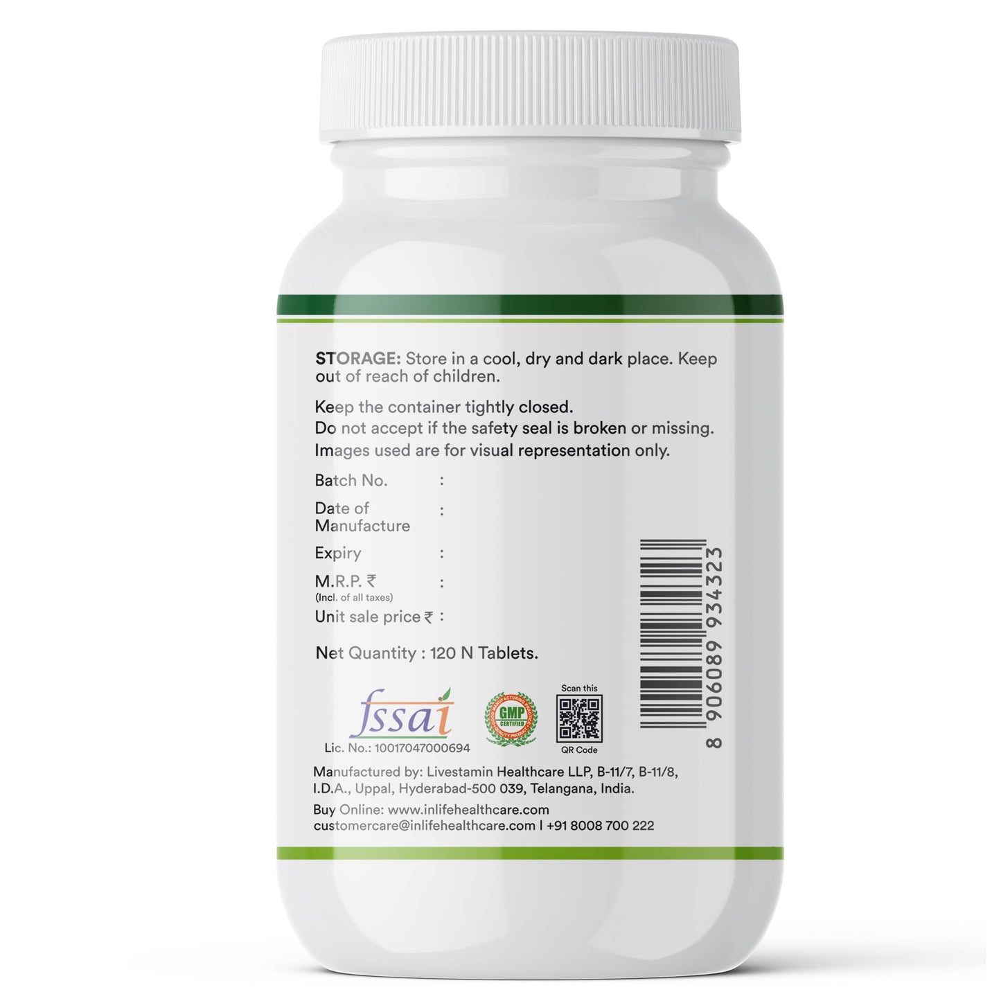 INLIFE Magnesium Glycinate Unbuffered 2000mg with Zinc, Chelated Bisglycinate, Muscle Sleep & Nerve Health, Men Women, 120 Tablets