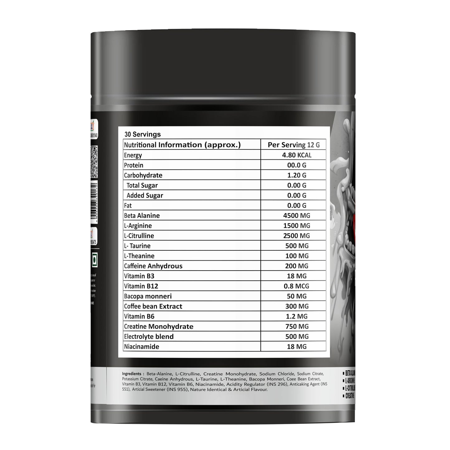 FOURTH GEAR SHRIEK Pre Workout Powder | Extreme Energy, Pump & Focus Formula | Caffeine, Citrulline & Beta Alanine Blend | Muscle Strength & Endurance Booster | 30 Servings (Unisex, Spicy Guava)