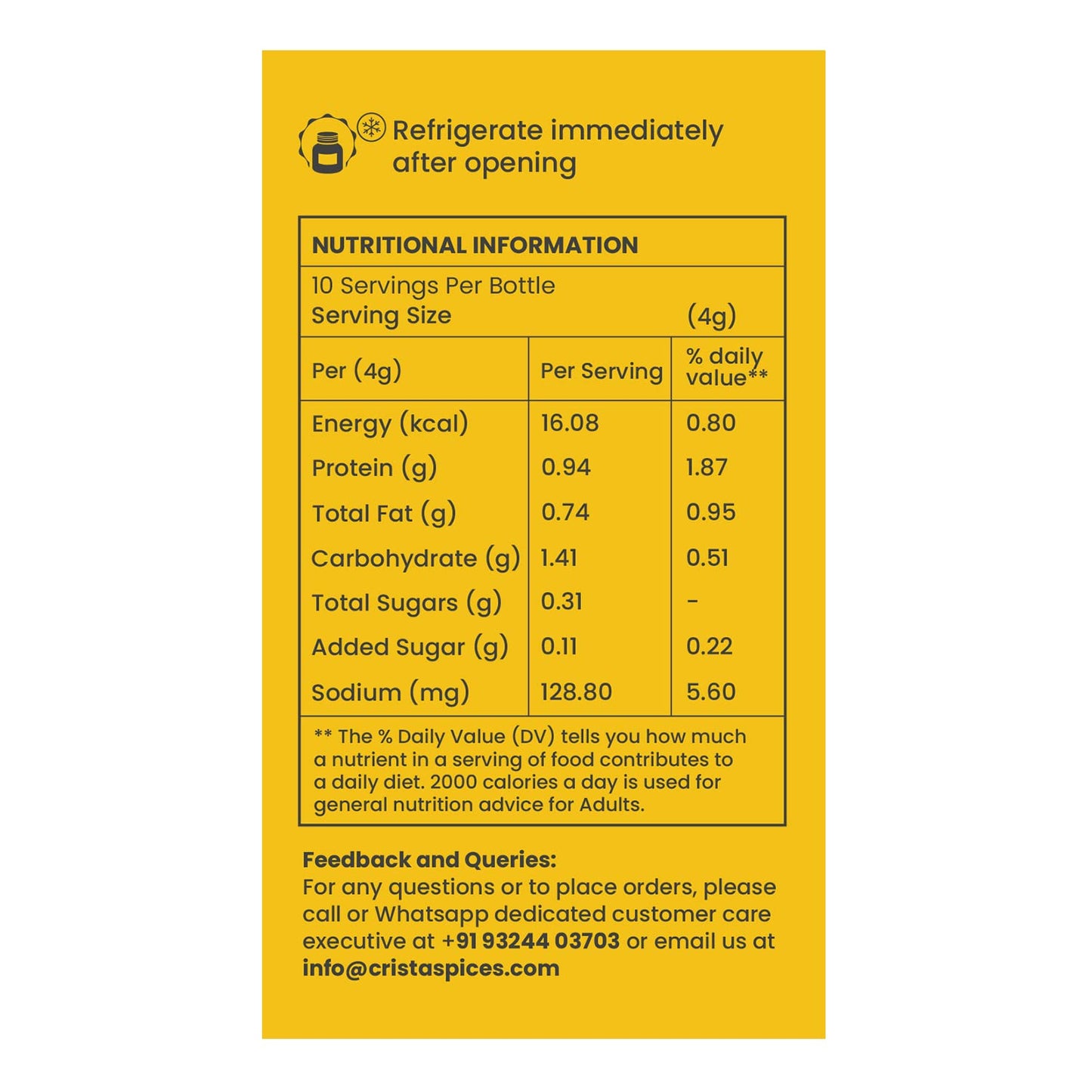 CRISTA Roman Cacio e pepe | Premium Herbs & Spices Blends | No Onion | No Garlic | Zero added Colours, Fillers, Additives & Preservatives | 40gms