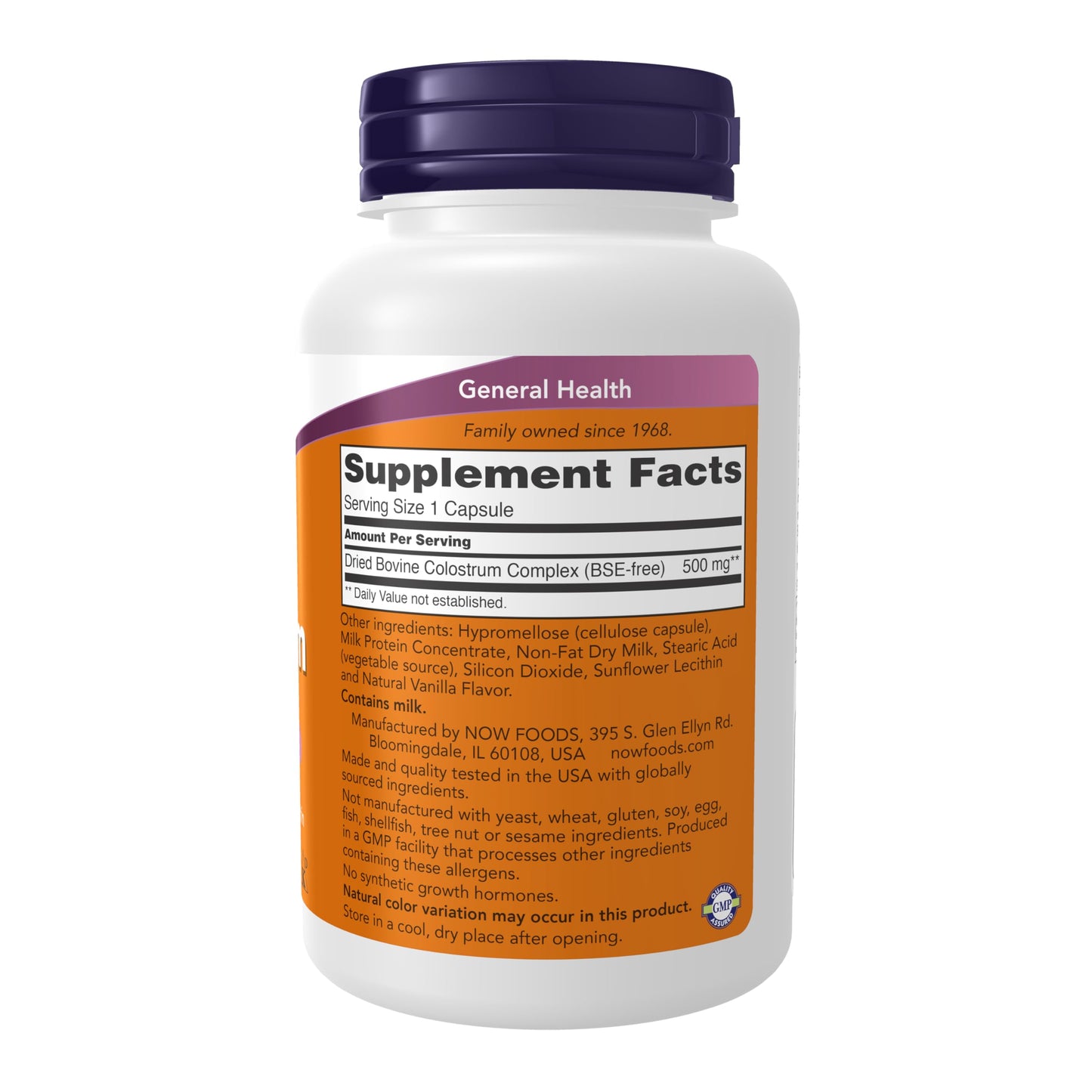 Now Foods, Colostrum, 500 mg, 120 Veggie Caps- image 7