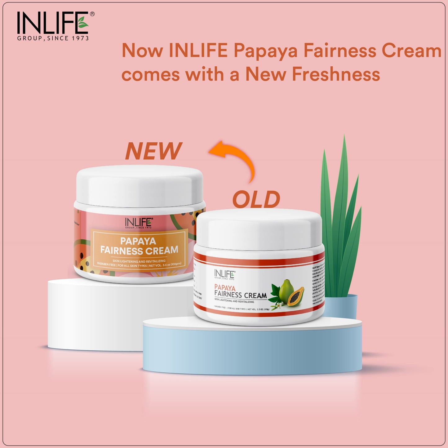 INLIFE Natural Papaya Face Cream with Aloe Vera, Anti Blemish Cream for- image 4
