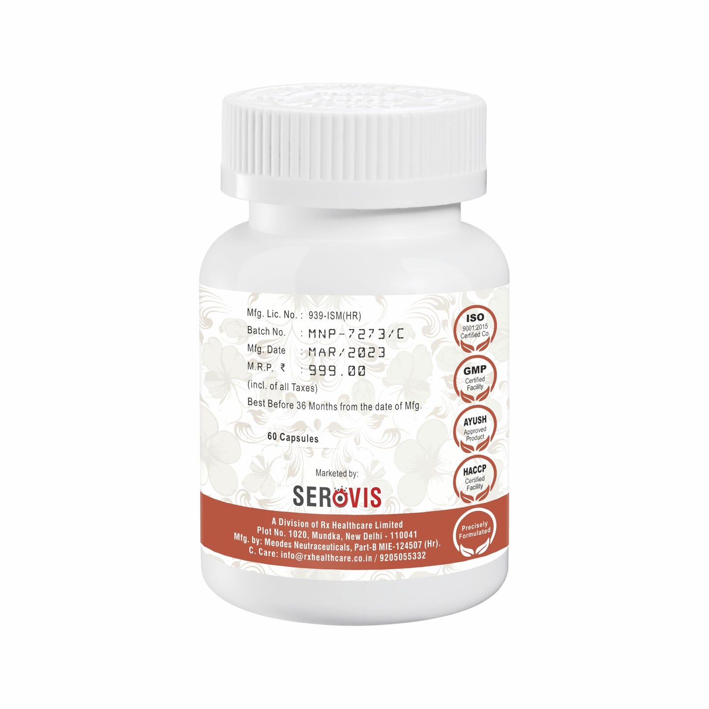 Serovis Pure Extract Aloe Vera Capsules Helps in Hair & Skin Problems - (1 Piece)