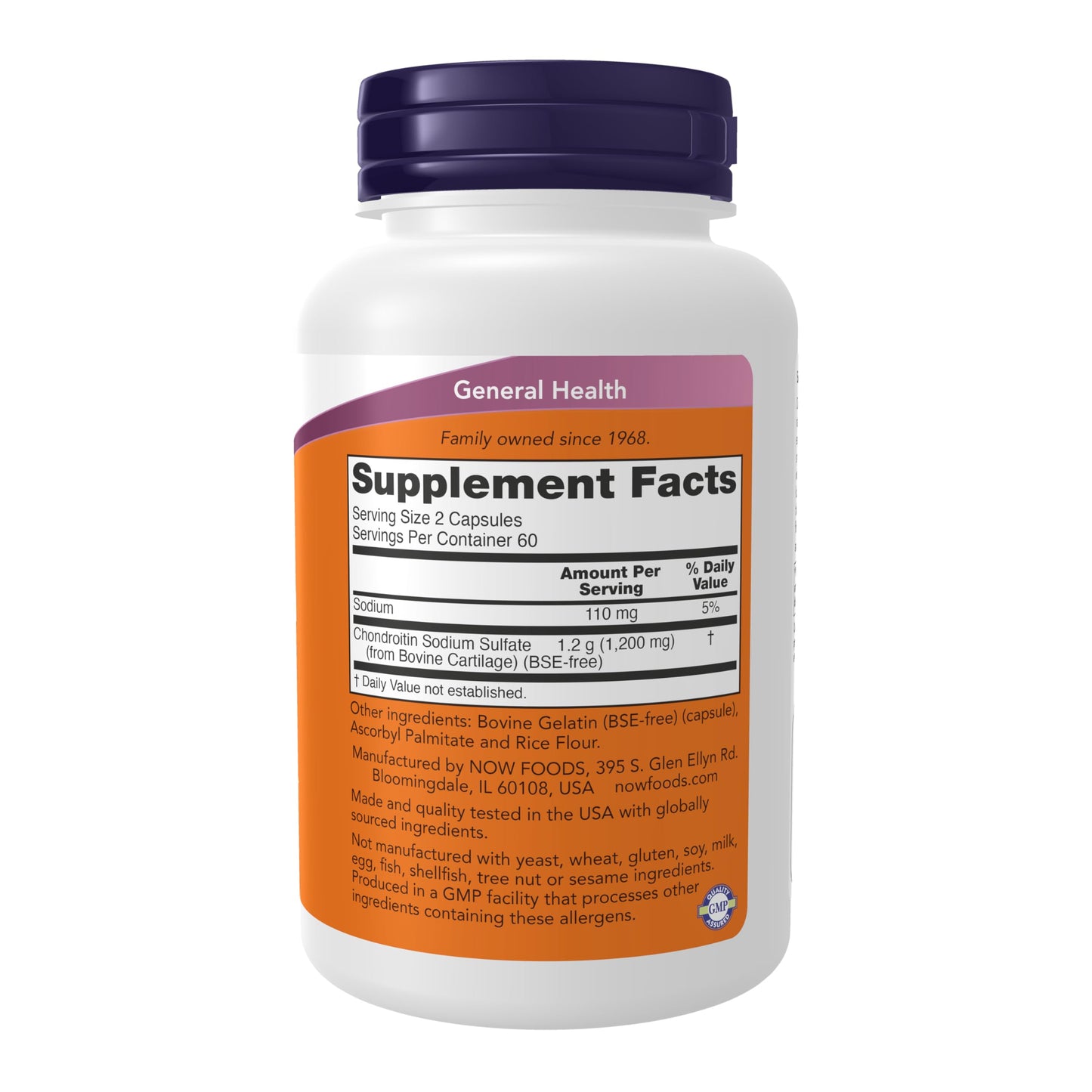NOW Foods Chondroitin Sulfate 600mg, 120 Capsules- image 7