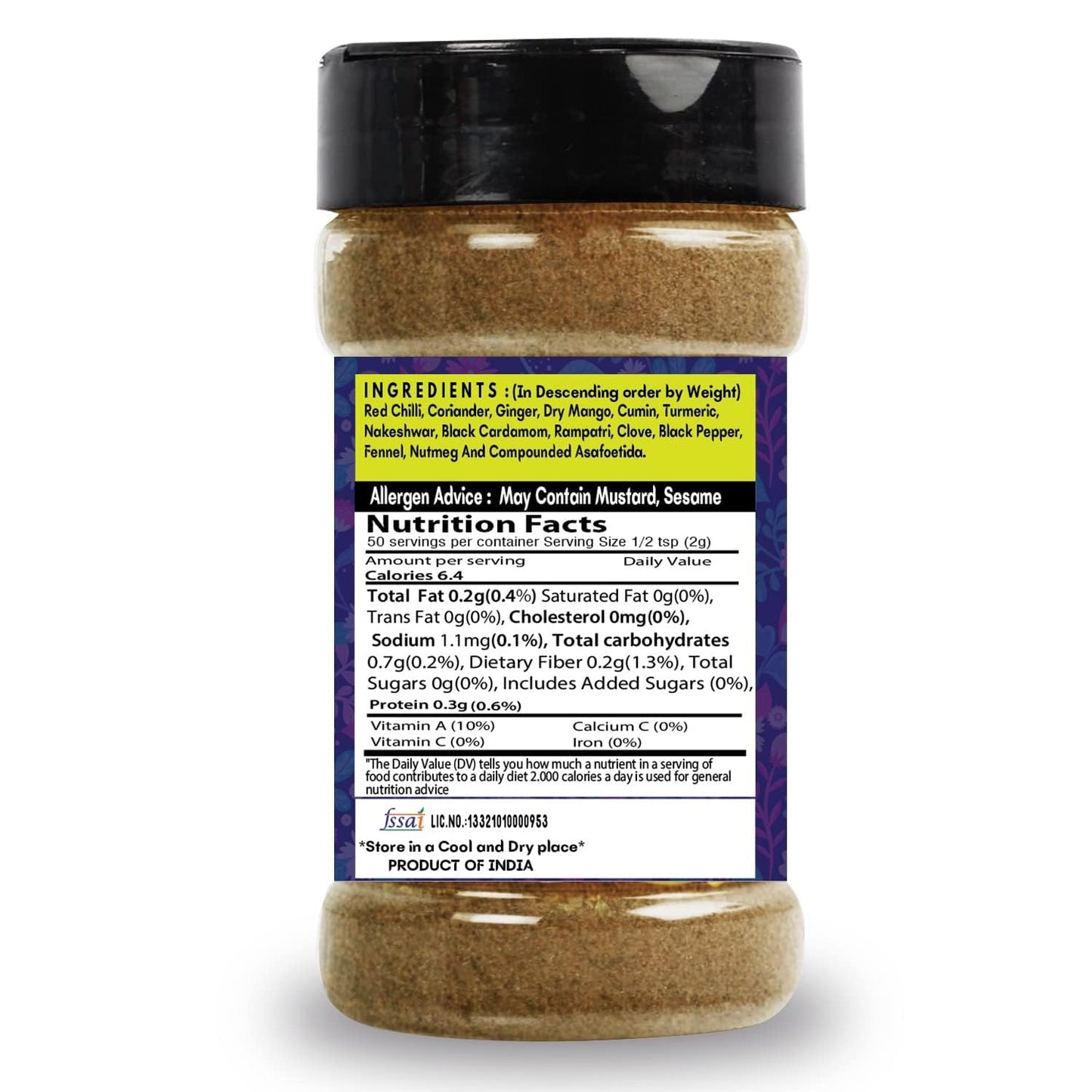 SARANZ Amritsari Chole Masala | Authentic Punjabi Chole Masala | Freshly Ground Spices for Restaurant-Style Chole & Chole Bhature | Rich Gravy Masala Blend – 100g Bottle