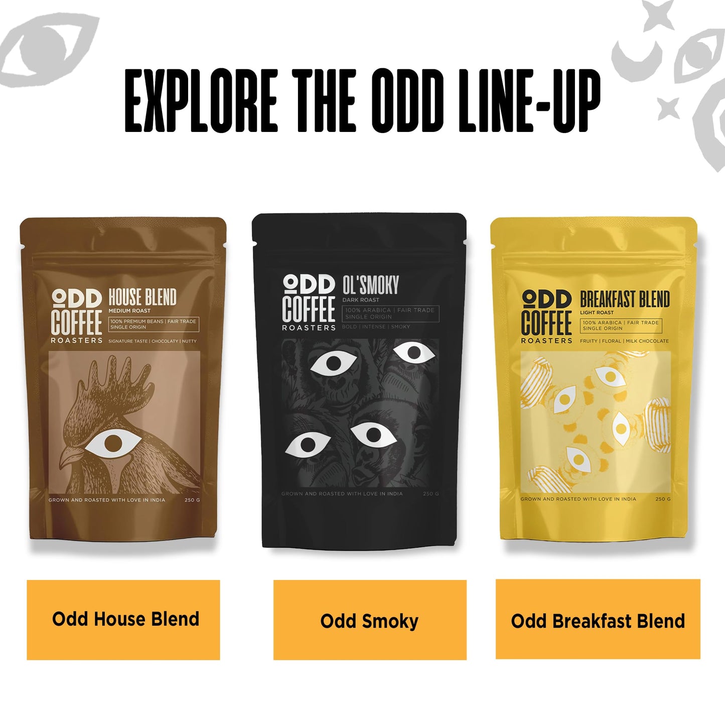 ODD COFFEE ROASTERS Ol' Smoky 100% Arabica Roasted Coffee Powder 250 gms Dark Roast | AAA Grade Specialty Beans | Bold Intense Smoky Notes | Single Origin Ground Coffee Powder for Pourover
