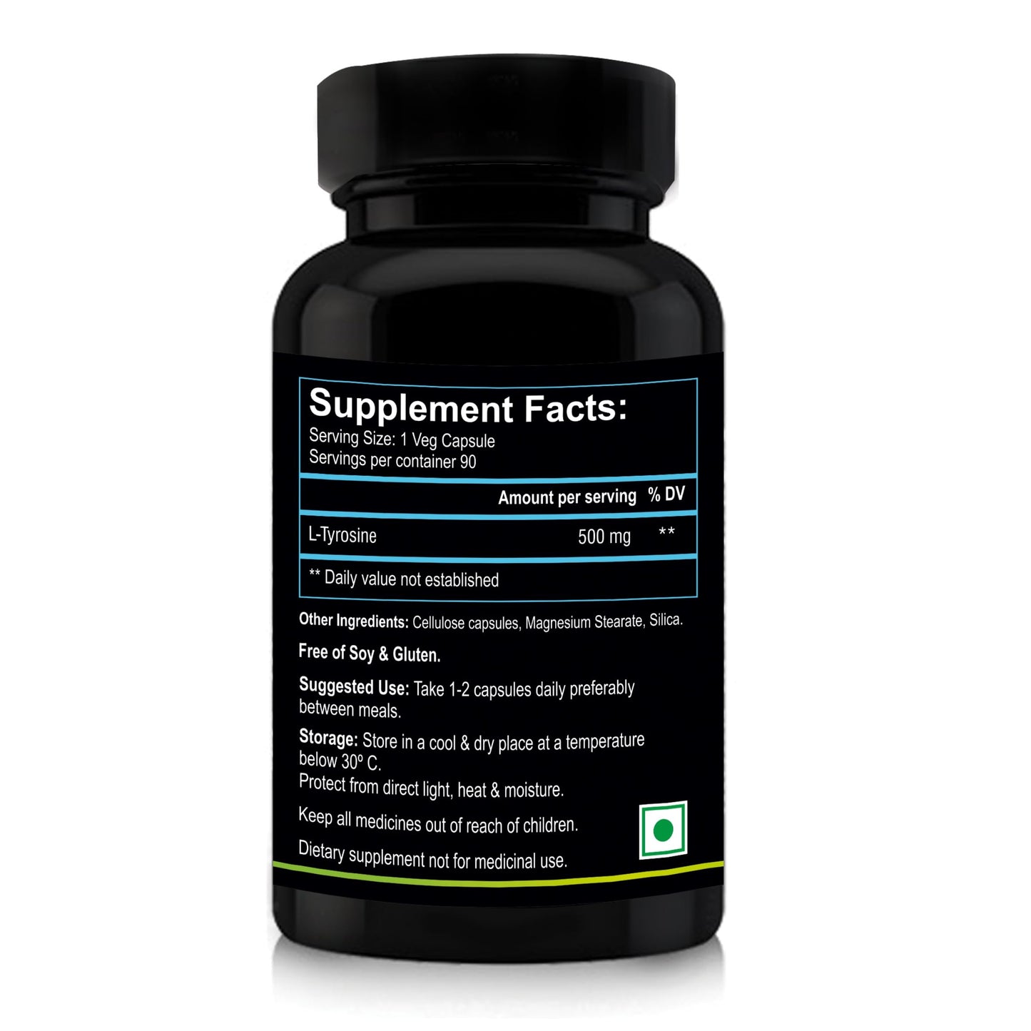 Nutriosys L-Tyrosine 500mg (90 Veg Capsules), Dietary health Supplement- image 5