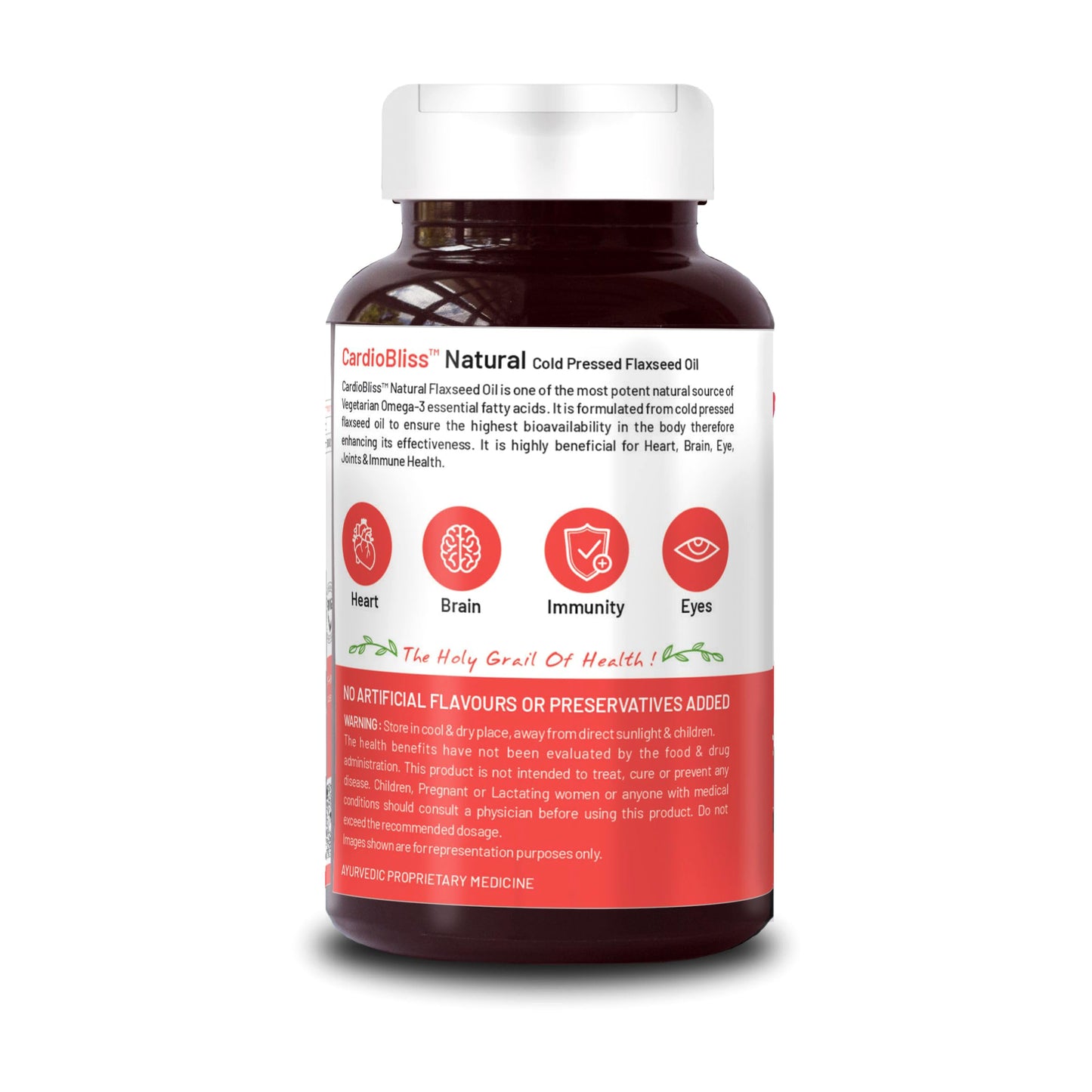 Bliss Welness Organic Flaxseed Oil 2000MG Omega 3 6 9 Cold Pressed Hear- image 8