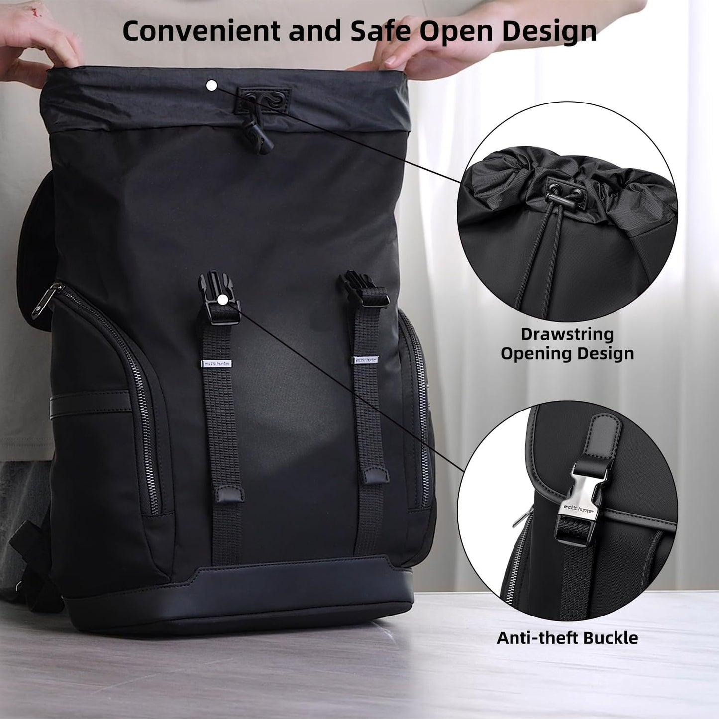 Arctic Hunter Backpack for Men Women Stylish 18L Anti-theft Backpack fo- image 8