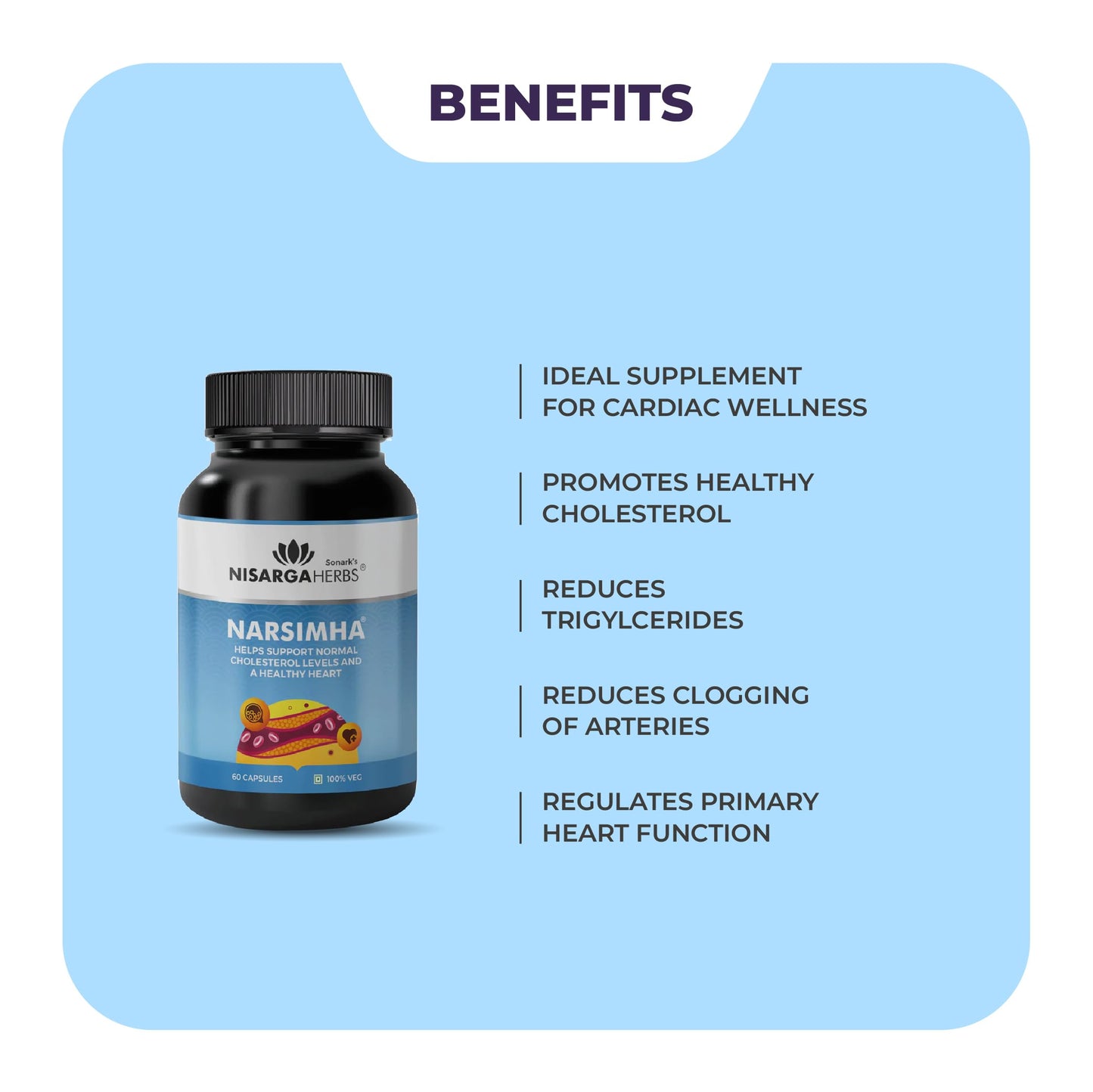 Nisarga Herbs Narsimha Heart And Cholesterol Support Supplement For Hea- image 9