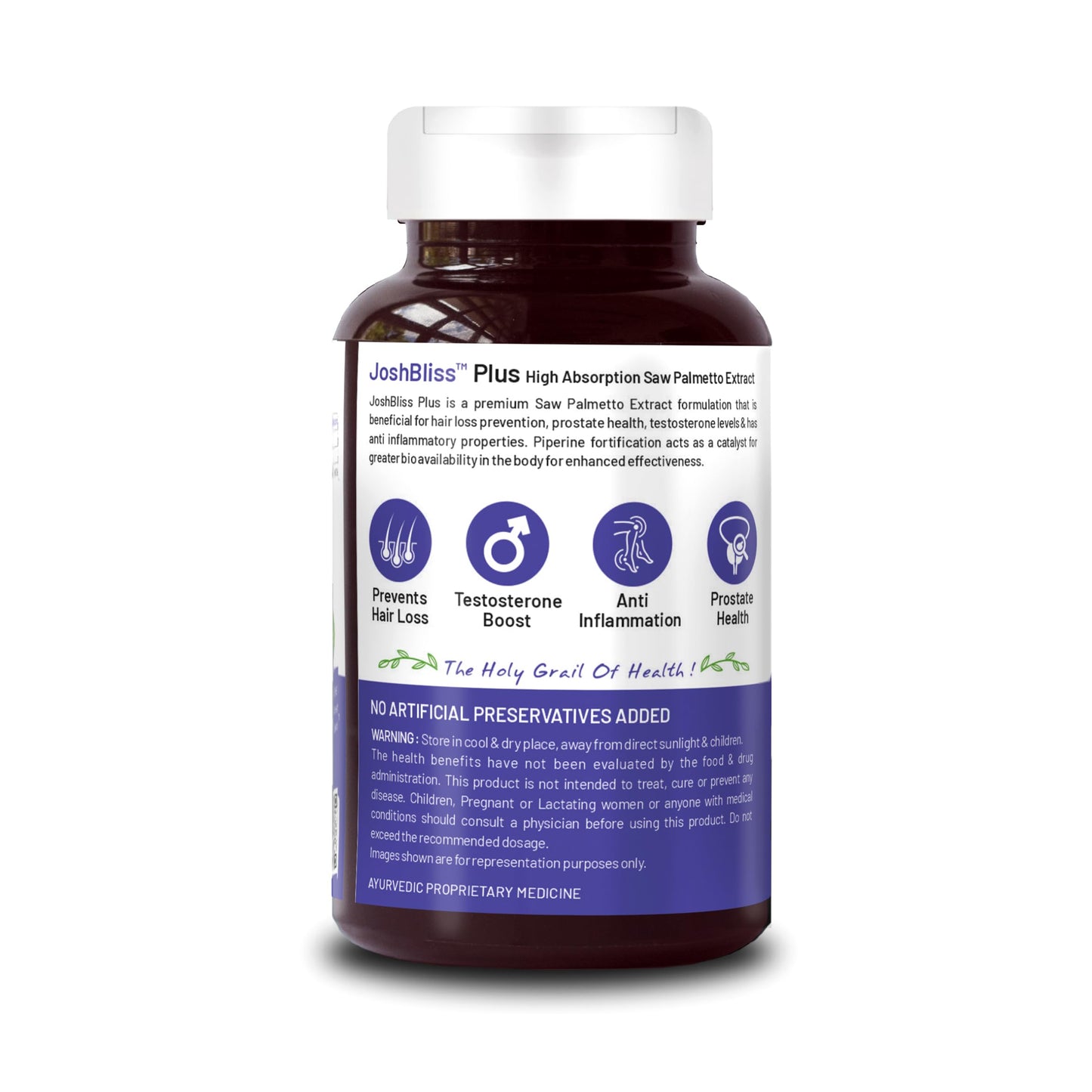 Bliss Welness Saw Palmetto Extract 800 MG | Hair Growth Prostate Health- image 8