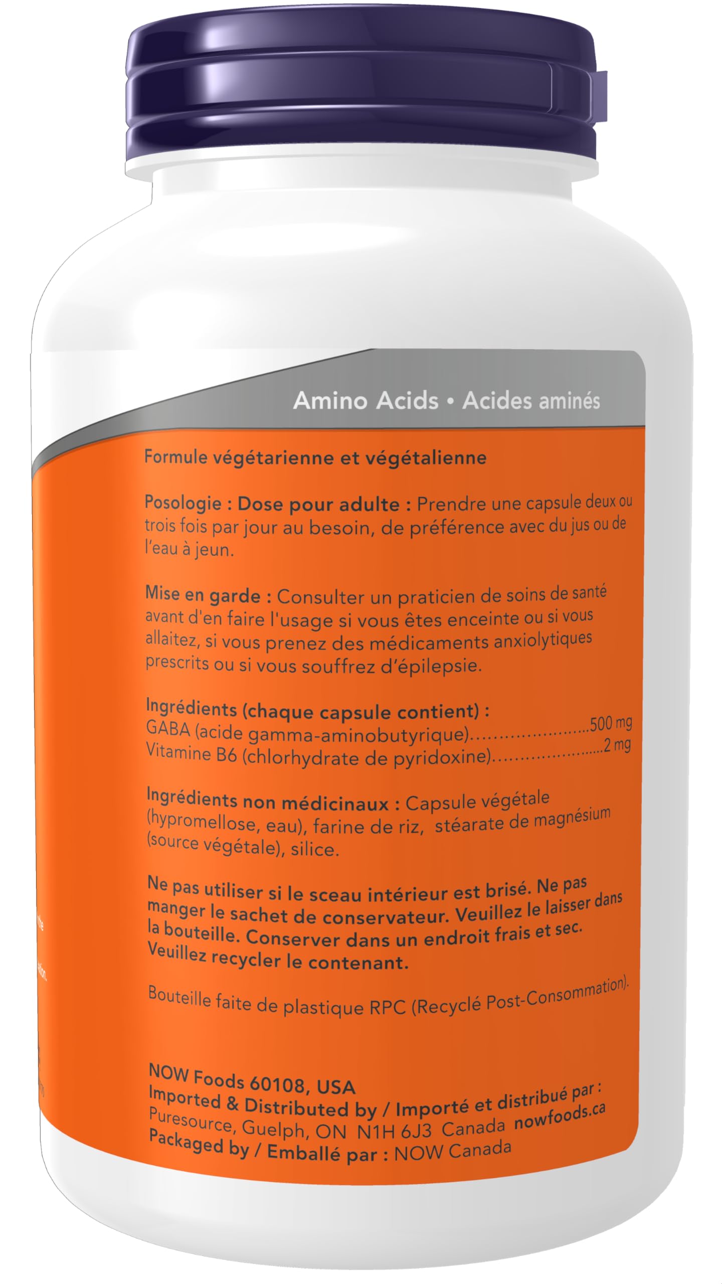 Now Foods Gaba 500Mg + B-6 200Vcap- image 9