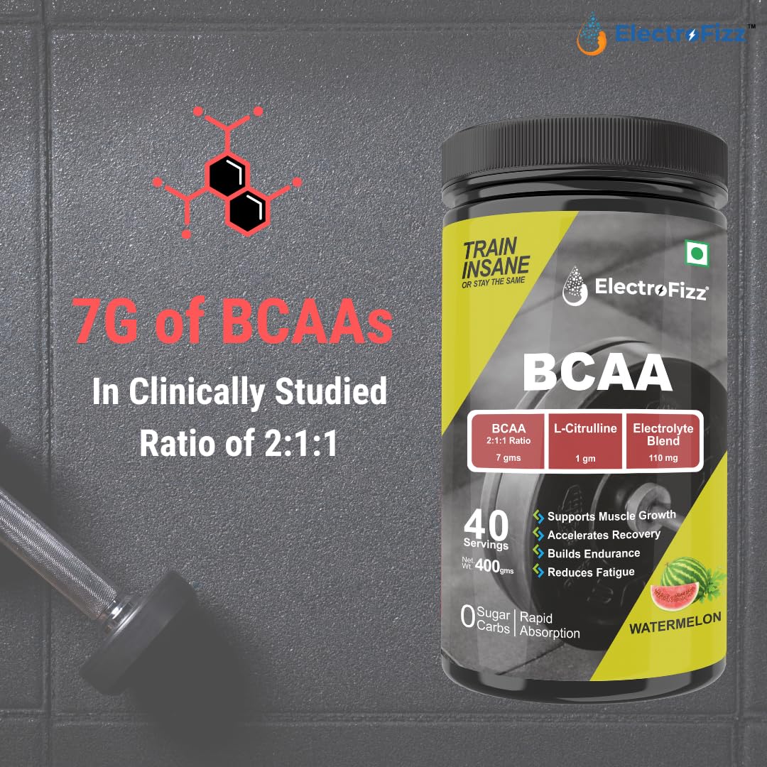 ElectroFizz BCAA 7Gms (2:1:1 formula) with Citrulline & Electrolyte Ble- image 7