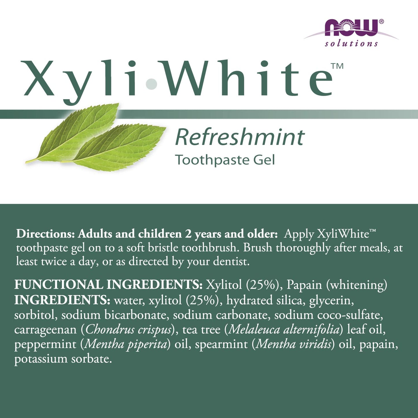 NOW Foods Xyliwhite Toothpaste Gel, Refreshmint, 6.4 Ounce- image 8