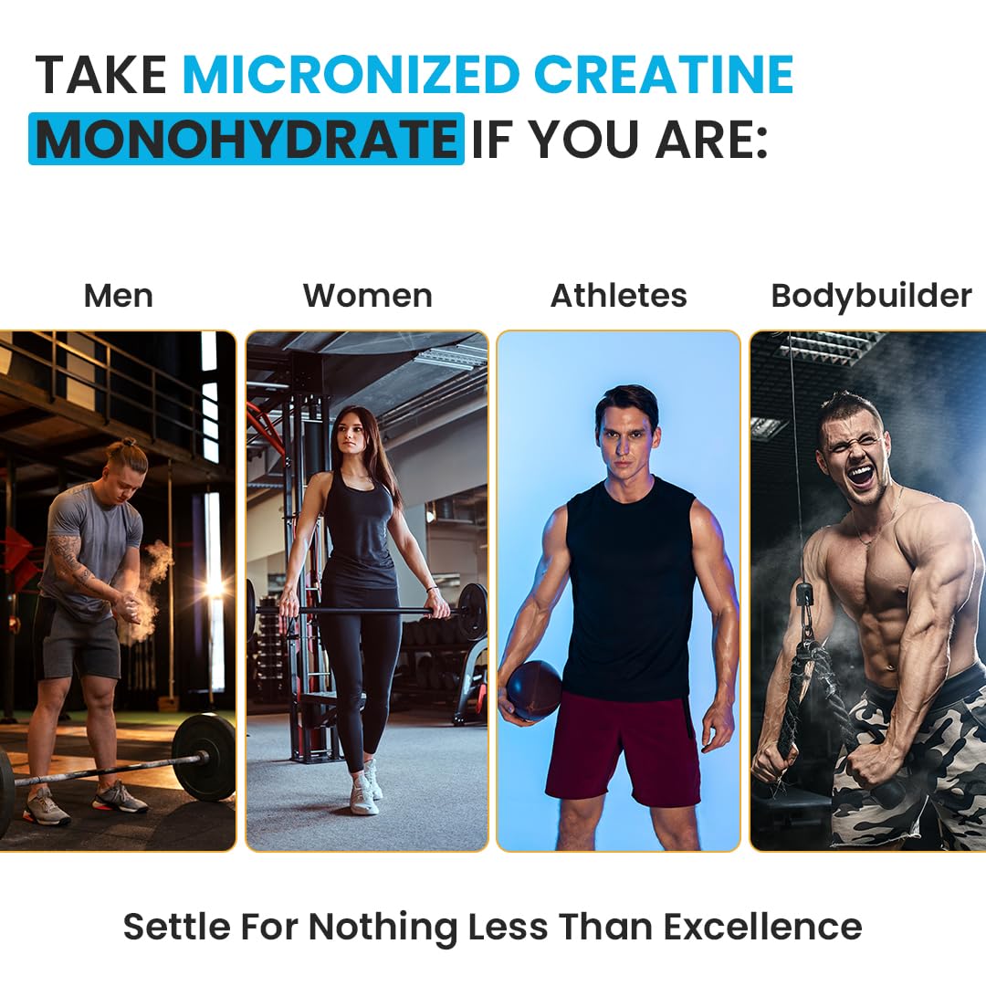 NATURYZ Pure Micronized Creatine Monohydrate | Rapid Absorption | Quercetin | Muscle Strength & Power for Intense Workout | Supports Athletic Performance | Enhances Lean Muscle Volume - 250g(Unflavoured)