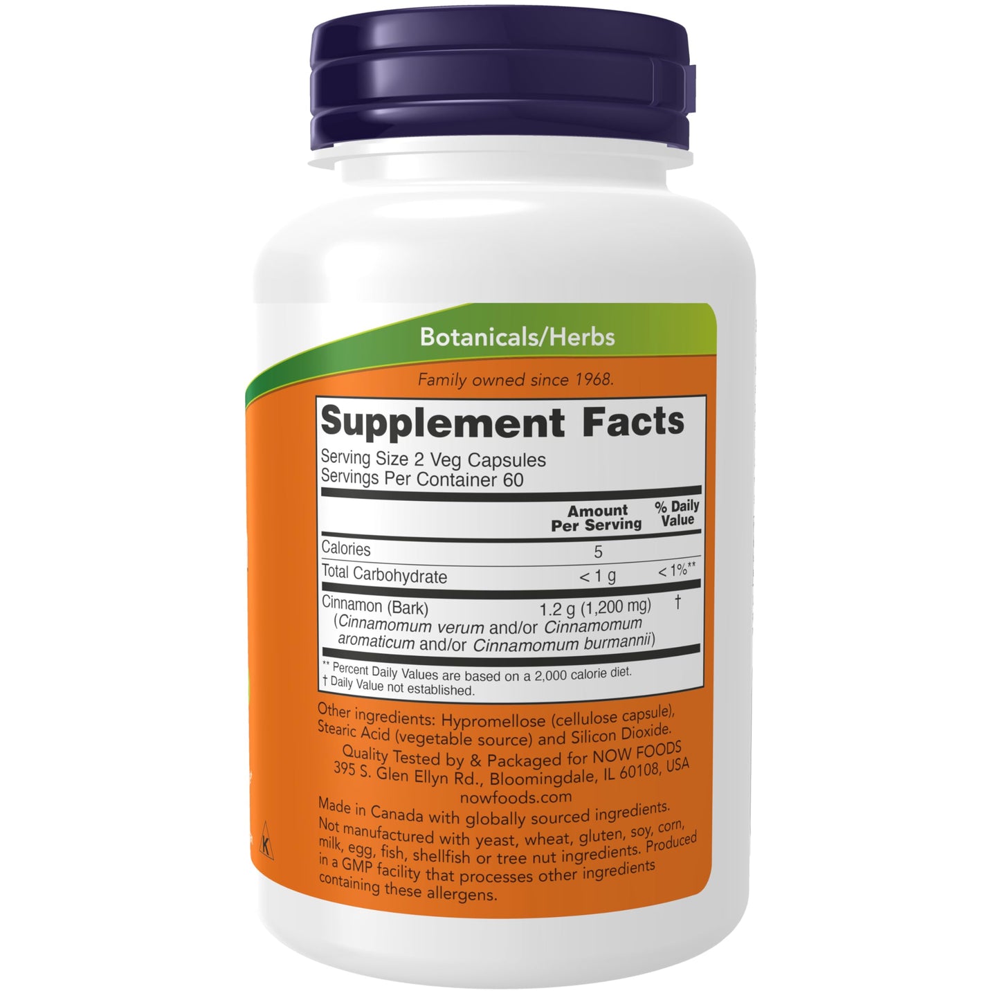 NOW Foods Cinnamon Bark, 600 mg, 120 Capsules- image 7