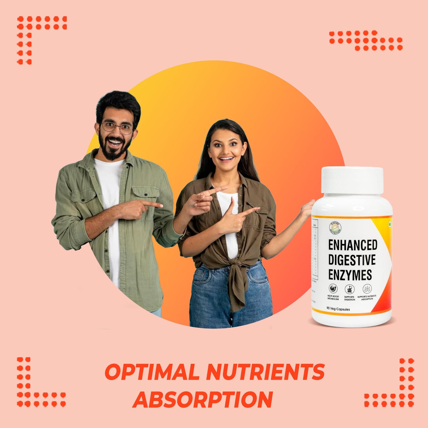 Ravide Nutrition Enhanced Digestive Enzymes For Improved Digestion Capsules - 90 Count