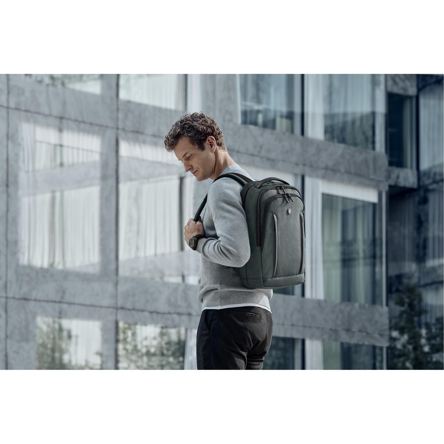 Victorinox Swiss Designed Backpack, Altmont Professional Compact Laptop Backpack, Storm, Dedicated Laptop and Tablet Compartment, Business Travel Office Bag For Men & Women, 16 Litres, (653286)