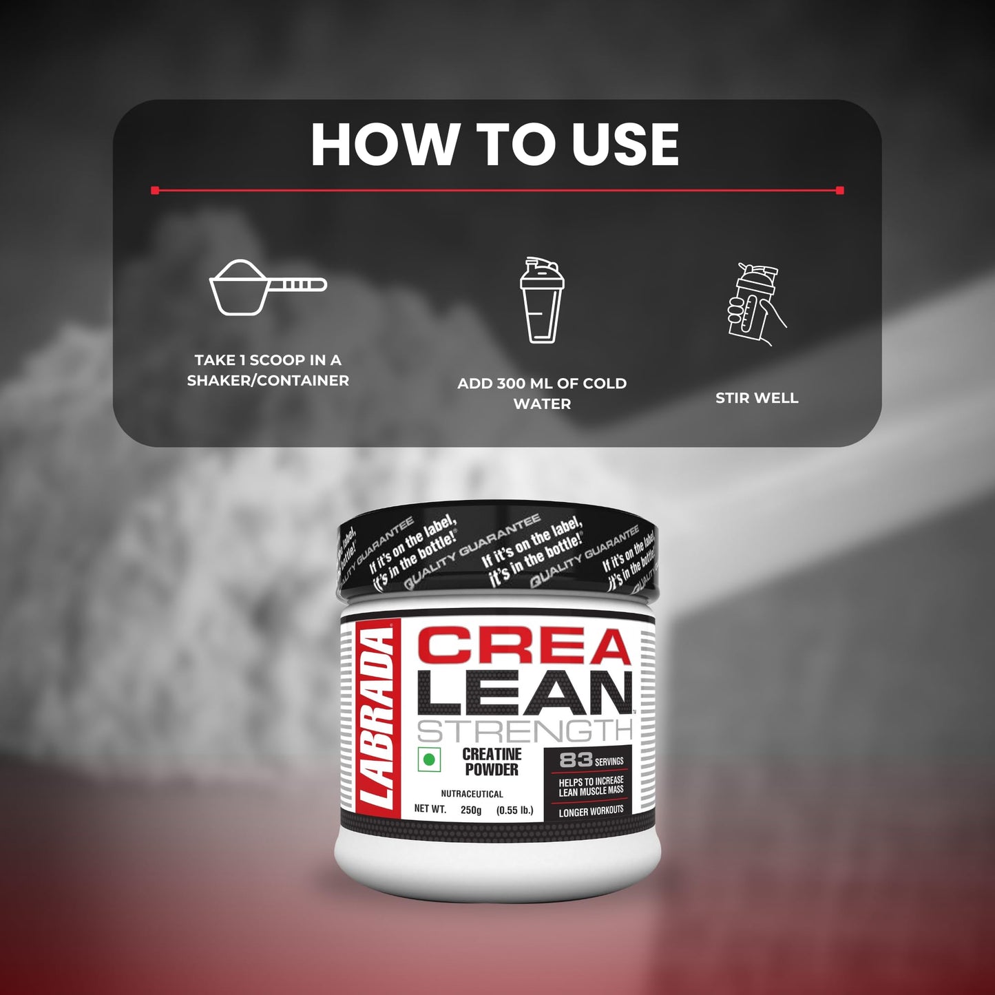 Labrada CreaLean Powder | 3g Creatine Monohydrate,For 83 Servings, 0.55- image 4
