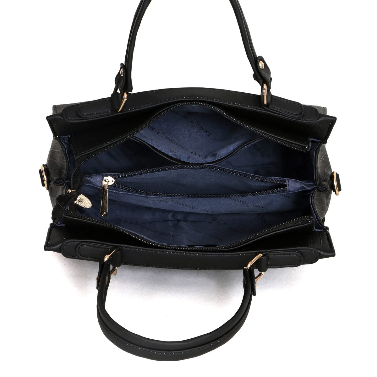 EXOTIC formal hand bag for women (Black)
