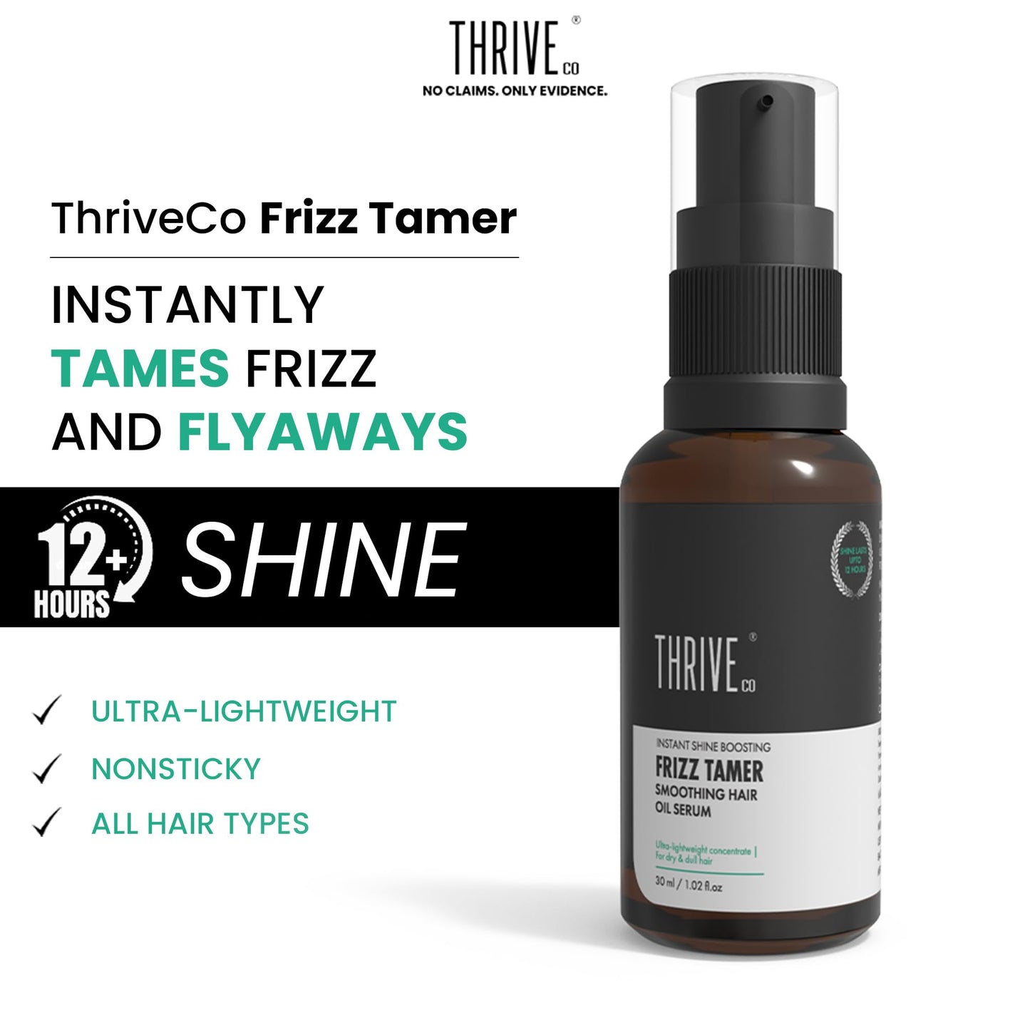 ThriveCo Frizz Tamer Smoothing Hair Oil Serum, 30ml | For Men & Women- image 7