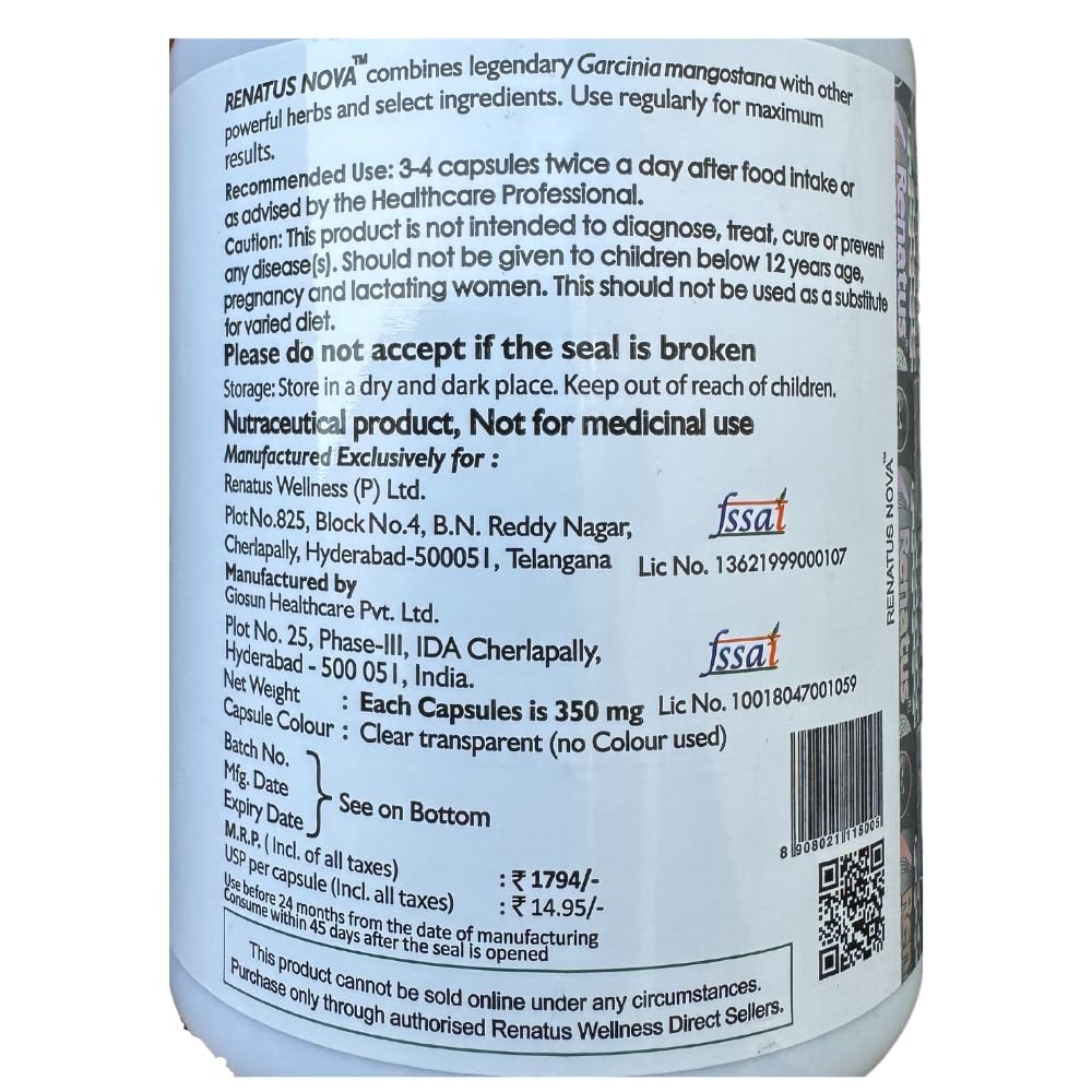 Nova 120 Ayurvedic Capsules with 12 Herbal Ingredients | Natural Energy, Immunity & Strength Support Supplement | Daily Health Care Capsules for Men & Women | Pack of 1