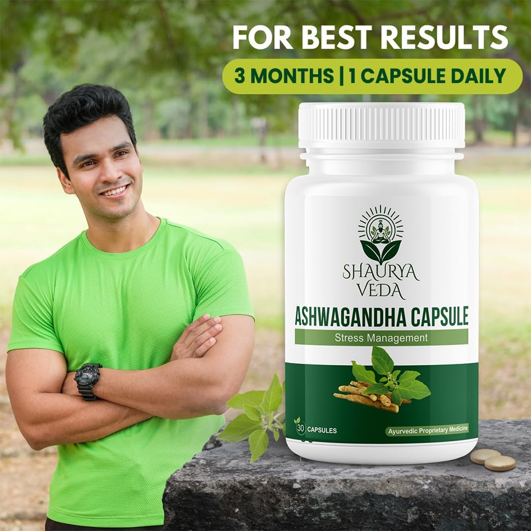 Shaurya Veda Ayurvedic Triphala 60 Capsules & Ashwagandha 30 Capsules Combo | Supports Digestion, Detox, Stress Relief, Immunity & Gut Health | Natural Ayurvedic Herbal Supplement for Daily Wellness