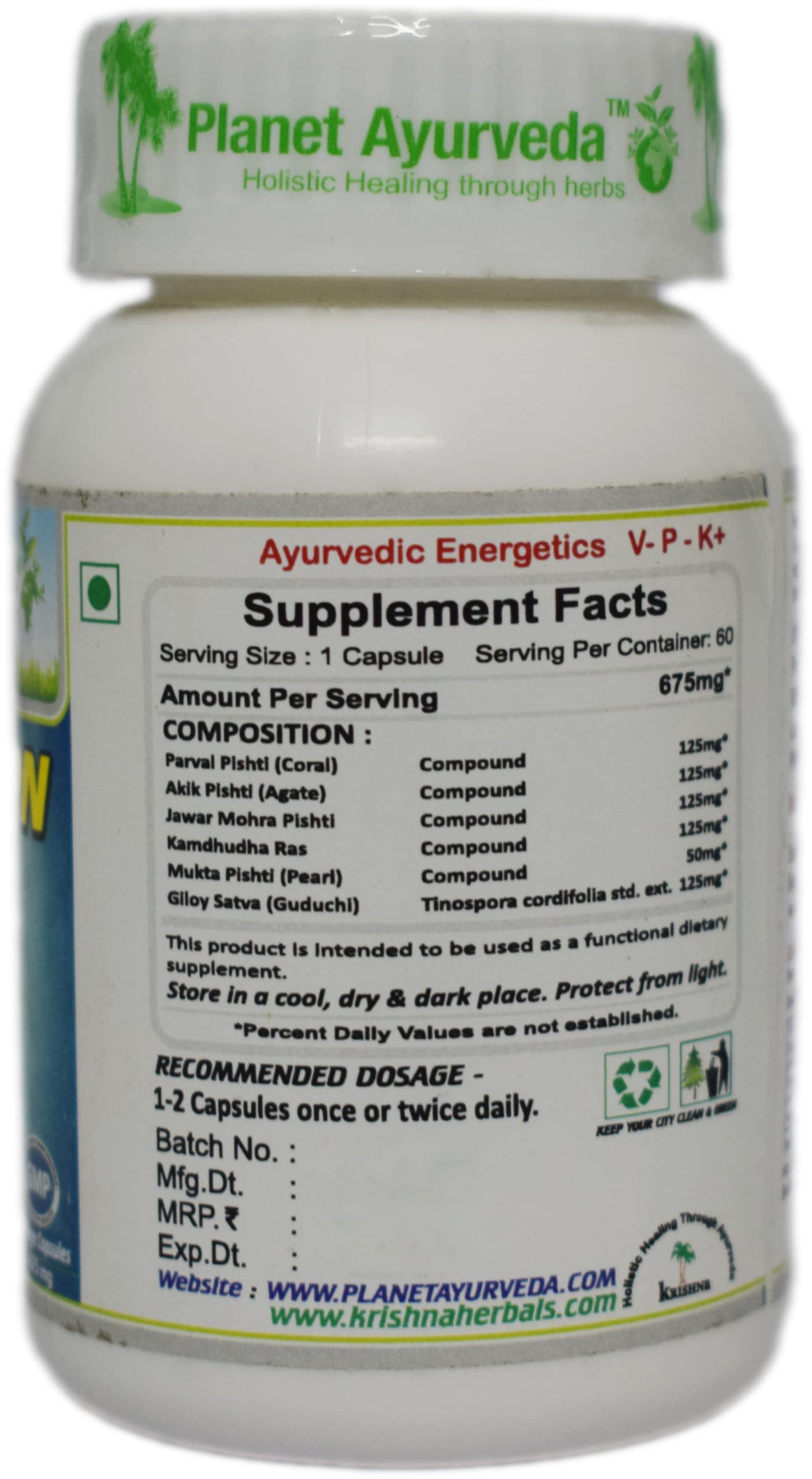 Planet Ayurveda Heartburn Capsules| Heartburn, Acidity | 60 Capsules- image 4