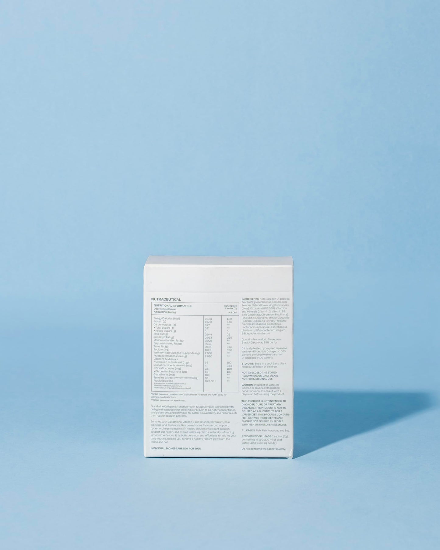 Gunam Marine Collagen Di-Peptide + Skin & Gut Complex | Hydrolysed Japanese Marine Collagen Peptides| Prebiotic FOS, Glutathione, Vitamin C & B3, Zinc, Probiotics | Supports Skin Glow, Hair, Nails, Gut & Joints | Lemon Lime | 15 Sachets