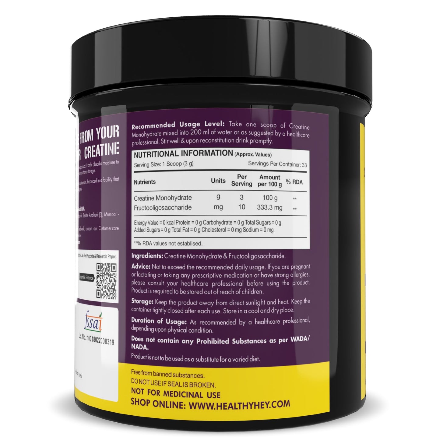 HealthyHey Sports Creatine Monohydrate powder for Muscle Building & Per- image 9