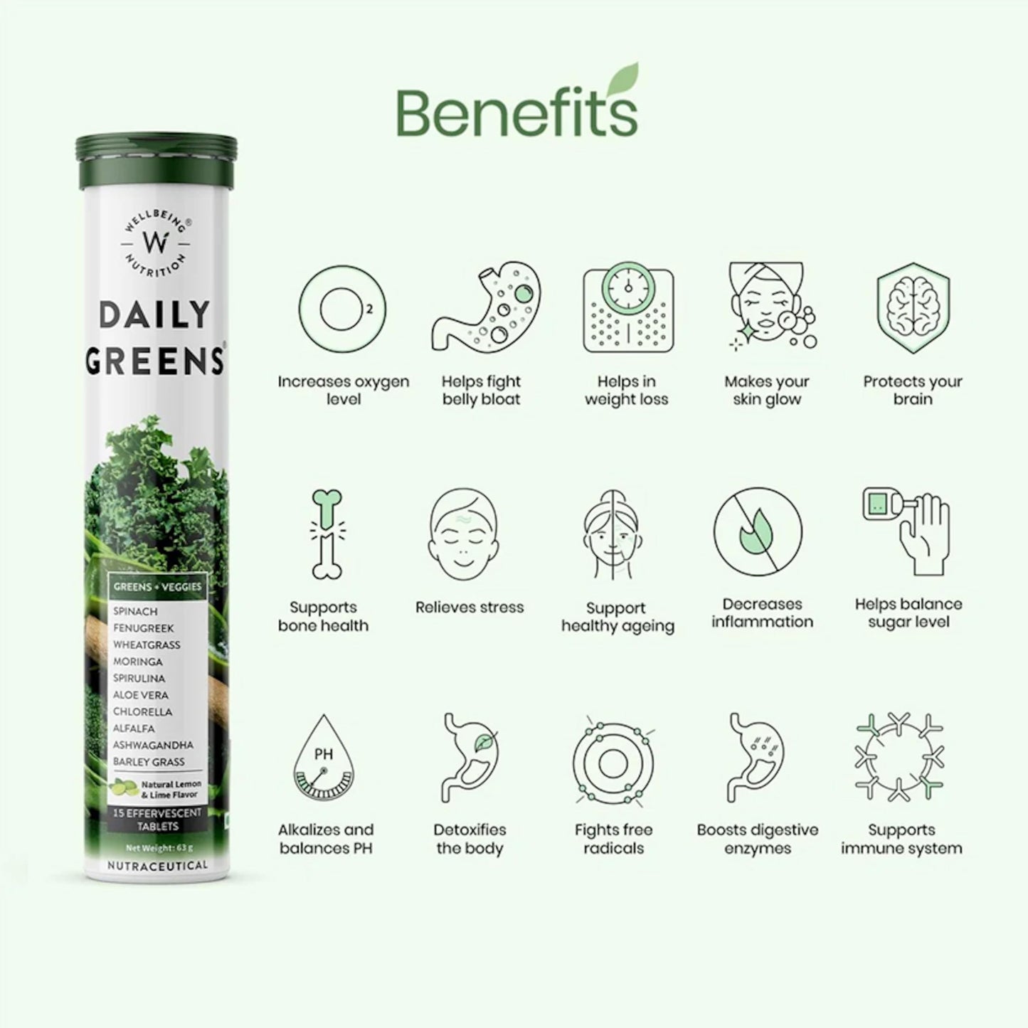 Wellbeing Nutrition Daily Greens | Wholefood Multivitamins with Vitamin- image 6